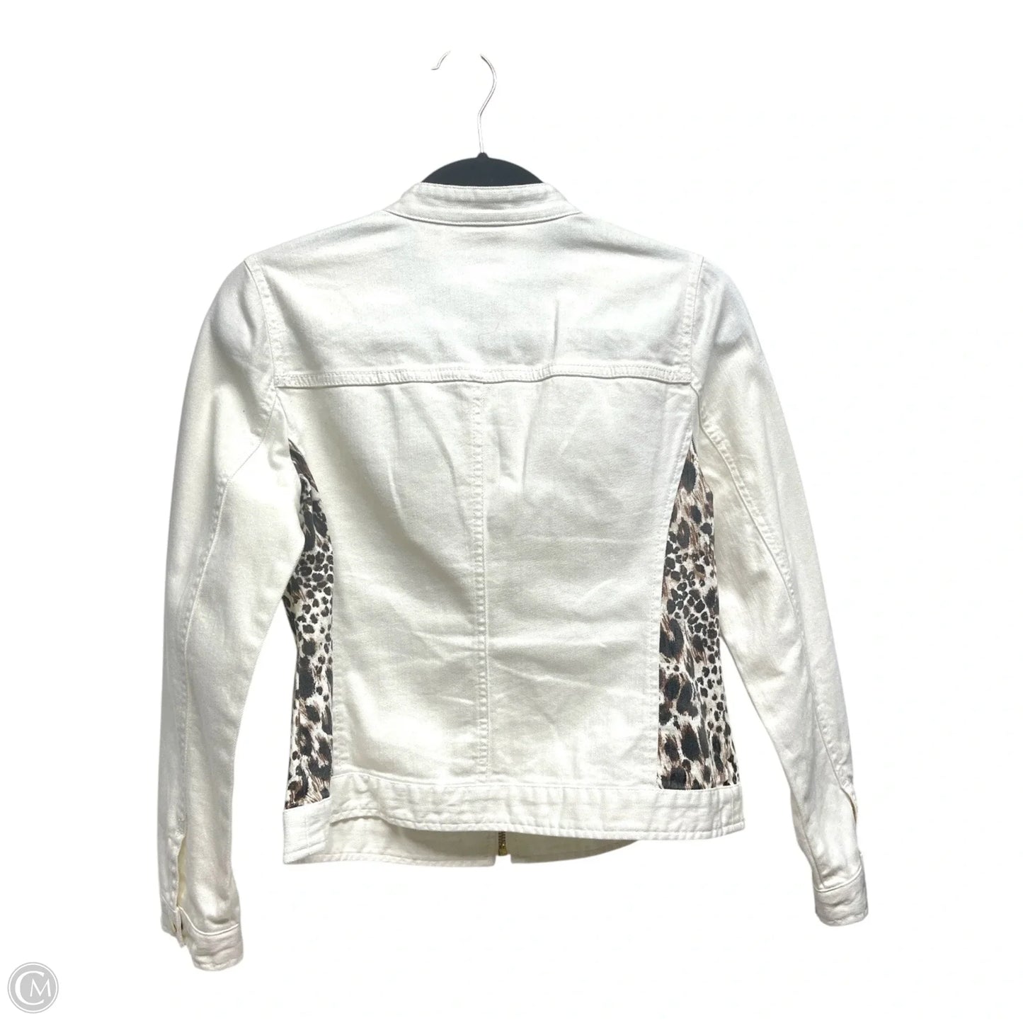 Jacket Denim By Chicos In Animal Print, Size: S