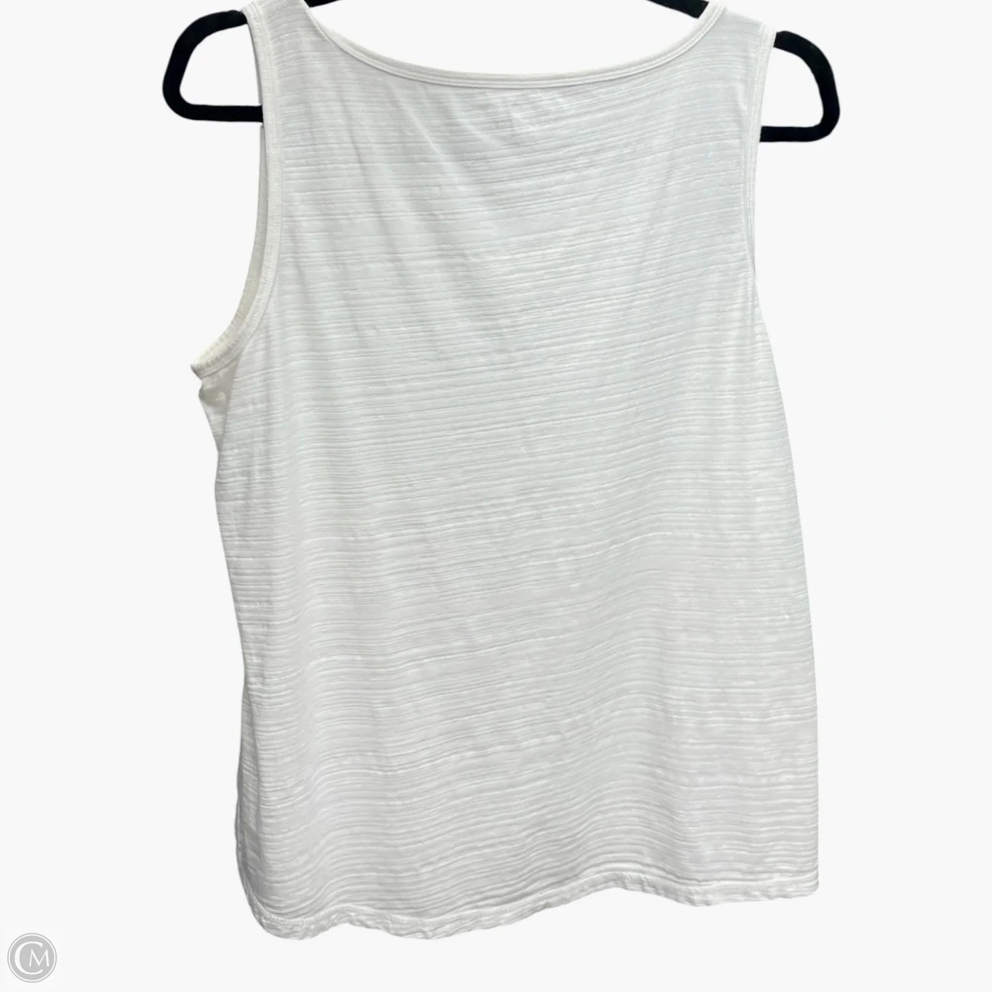 Top Sleeveless By Croft And Barrow In White, Size: Xl