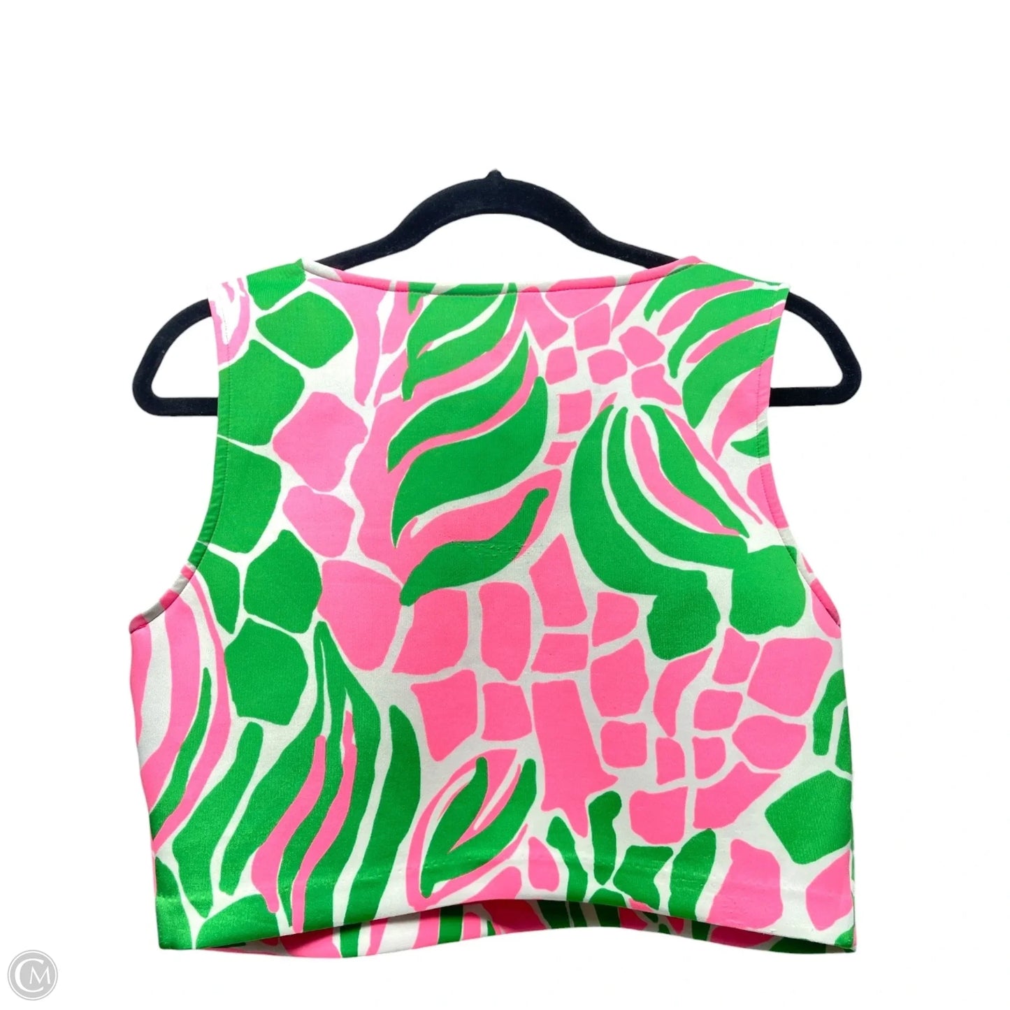 Top Sleeveless Designer By Lilly Pulitzer In Green & Pink, Size: L