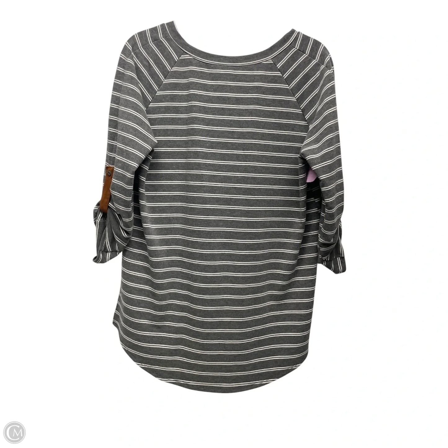 Top 3/4 Sleeve By Clothes Mentor In Striped Pattern, Size: M