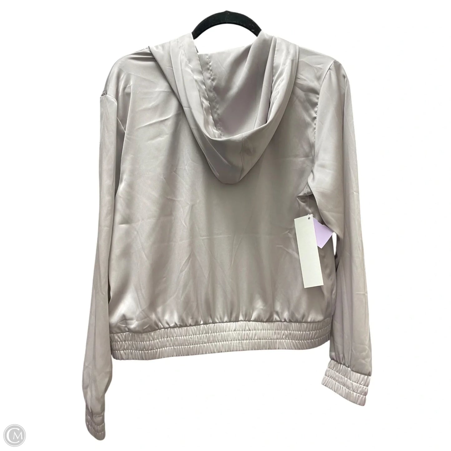Sweatshirt Hoodie By Express In Silver, Size: M