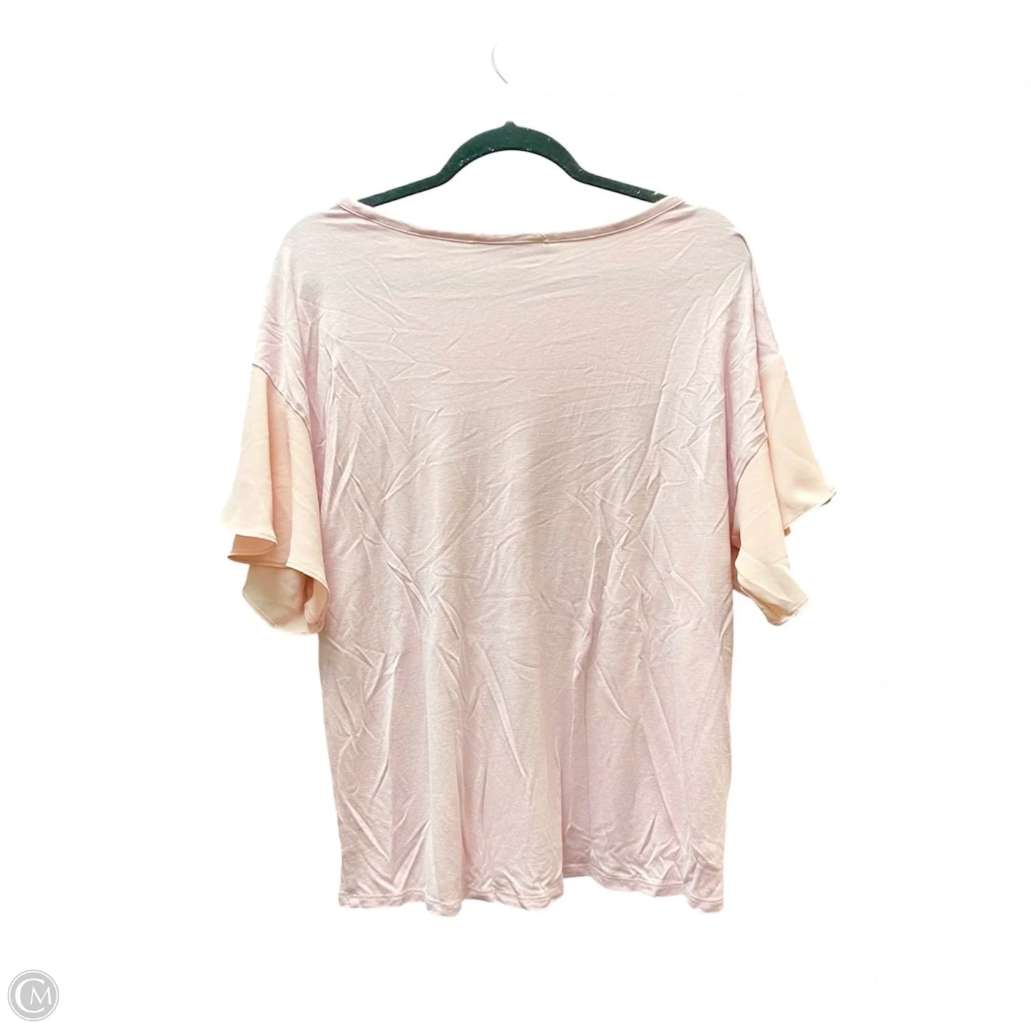 Top Short Sleeve By Loft In Pink, Size: L