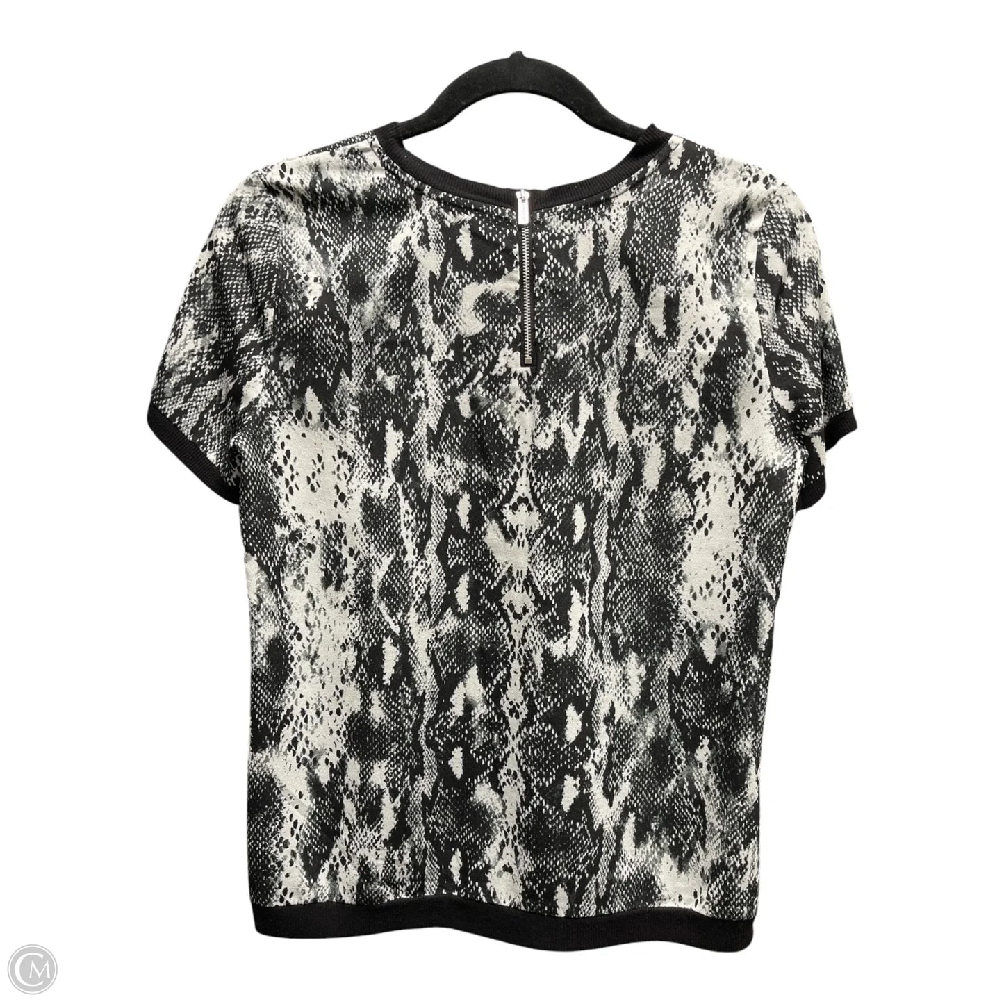 Top Short Sleeve By Calvin Klein In Animal Print, Size: S