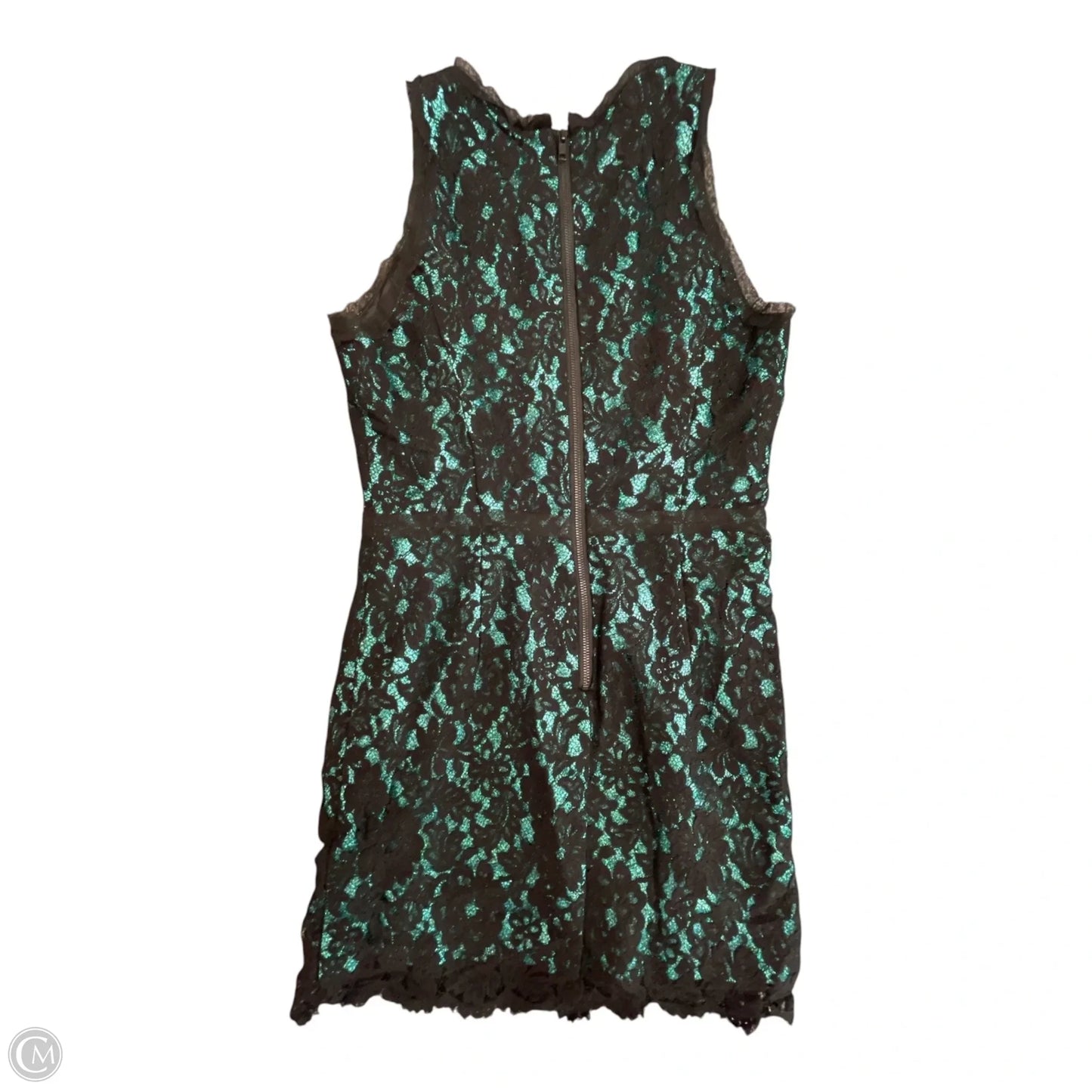 Dress Designer By Milly In Black & Green, Size: 10