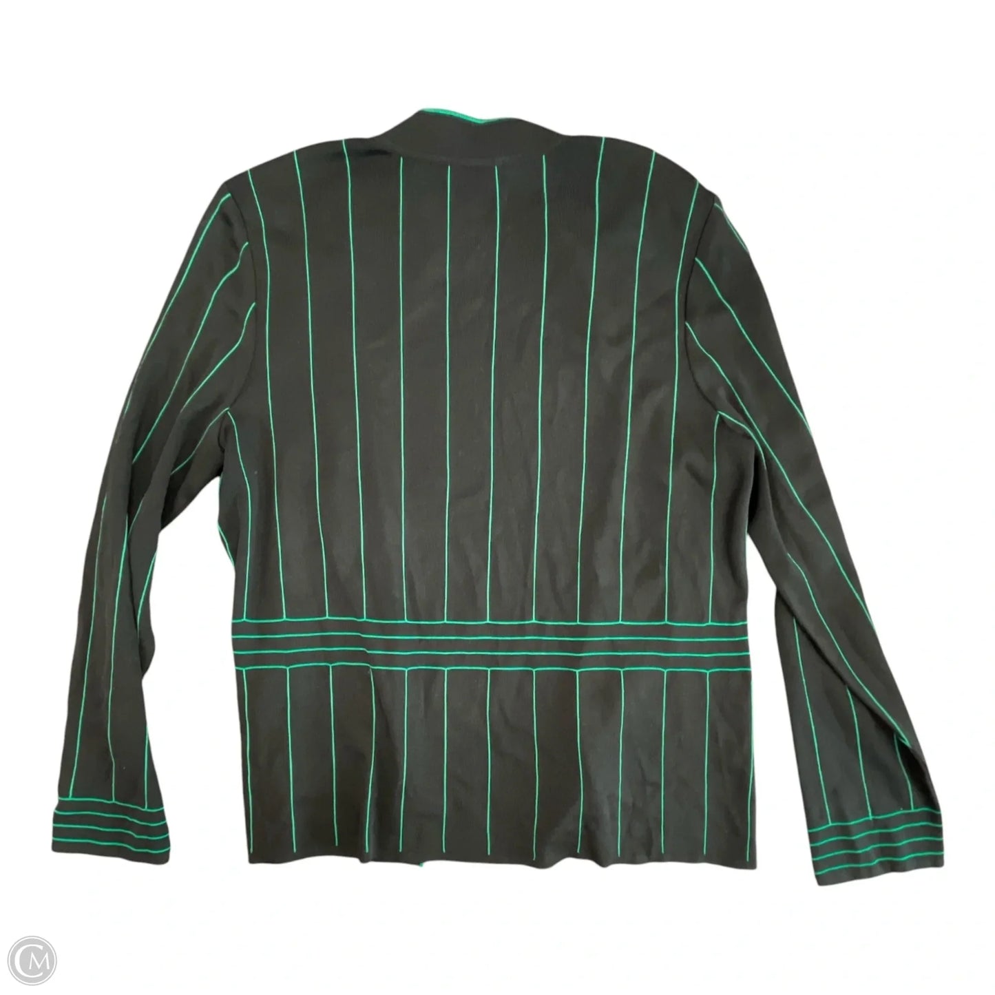 Cardigan By Ming Wang In Black & Green, Size: M