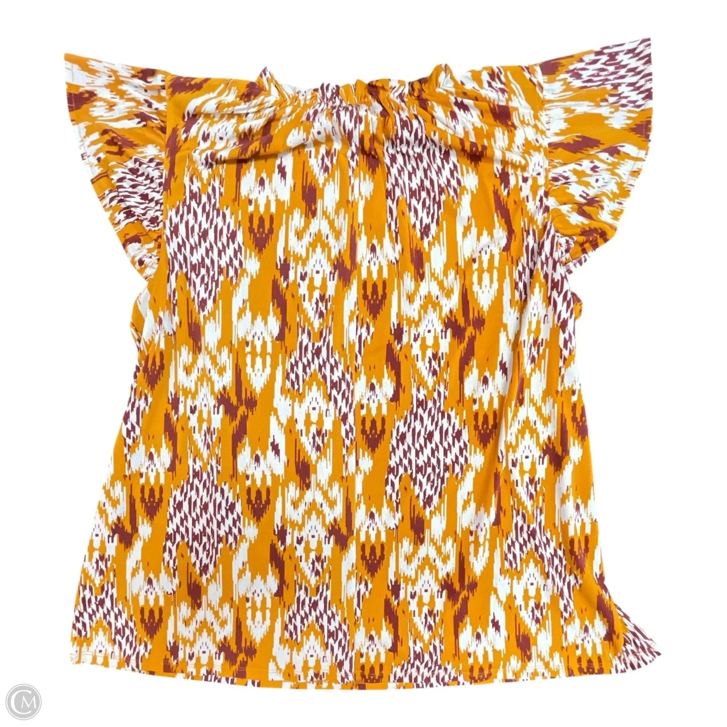 Top Short Sleeve By Cato In Orange, Size: 2x