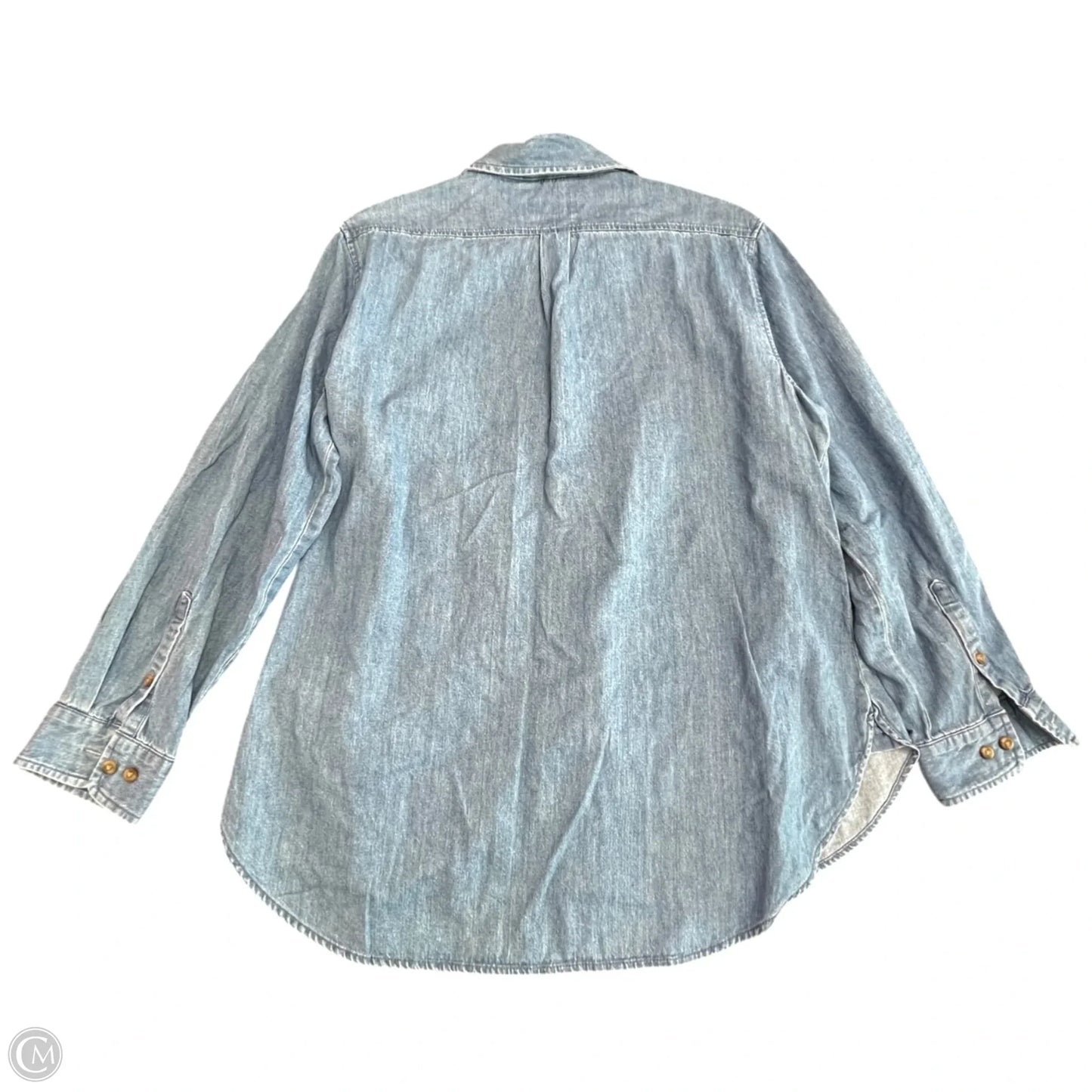 Top Long Sleeve By Ava & Viv In Blue, Size: Xl