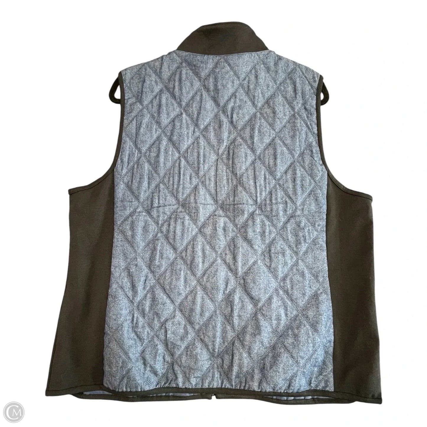 Vest Puffer & Quilted By Chicos In Black & Blue, Size: Xl