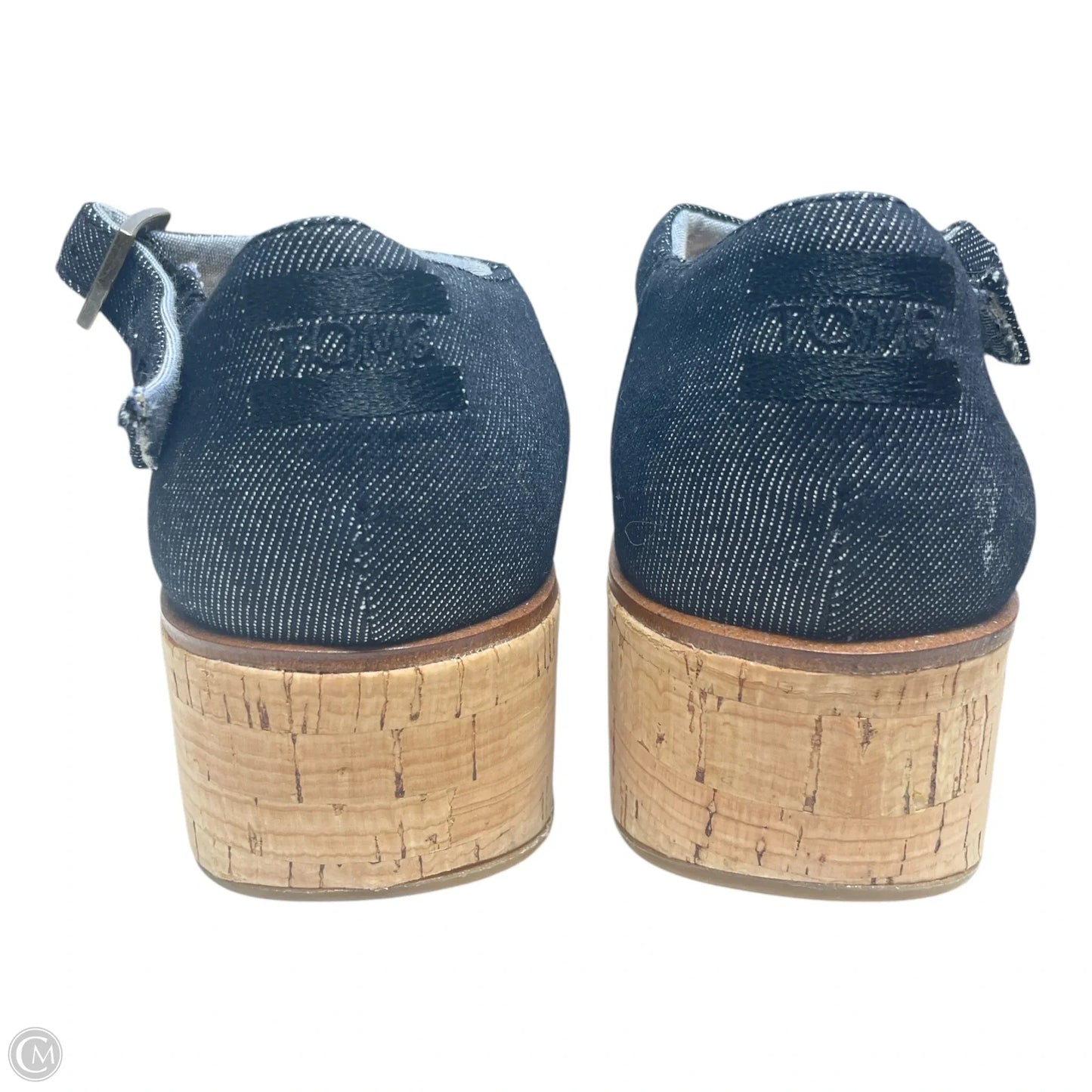 Sandals Heels Block By Toms In Navy, Size: 8.5