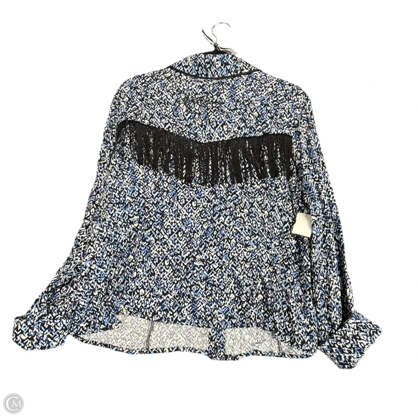 Top Long Sleeve By Idyllwind In Black & Blue, Size: Xl