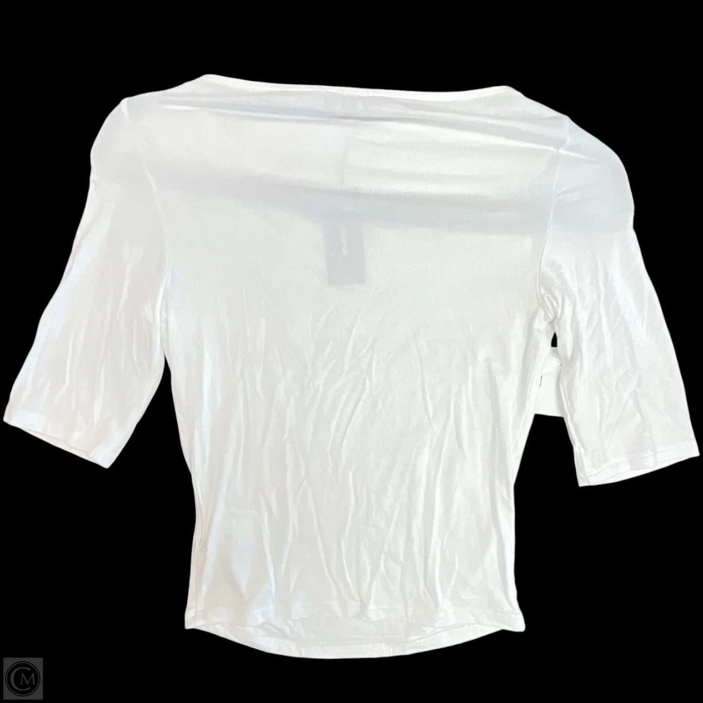 Top Short Sleeve Basic By Express In White, Size: Xs