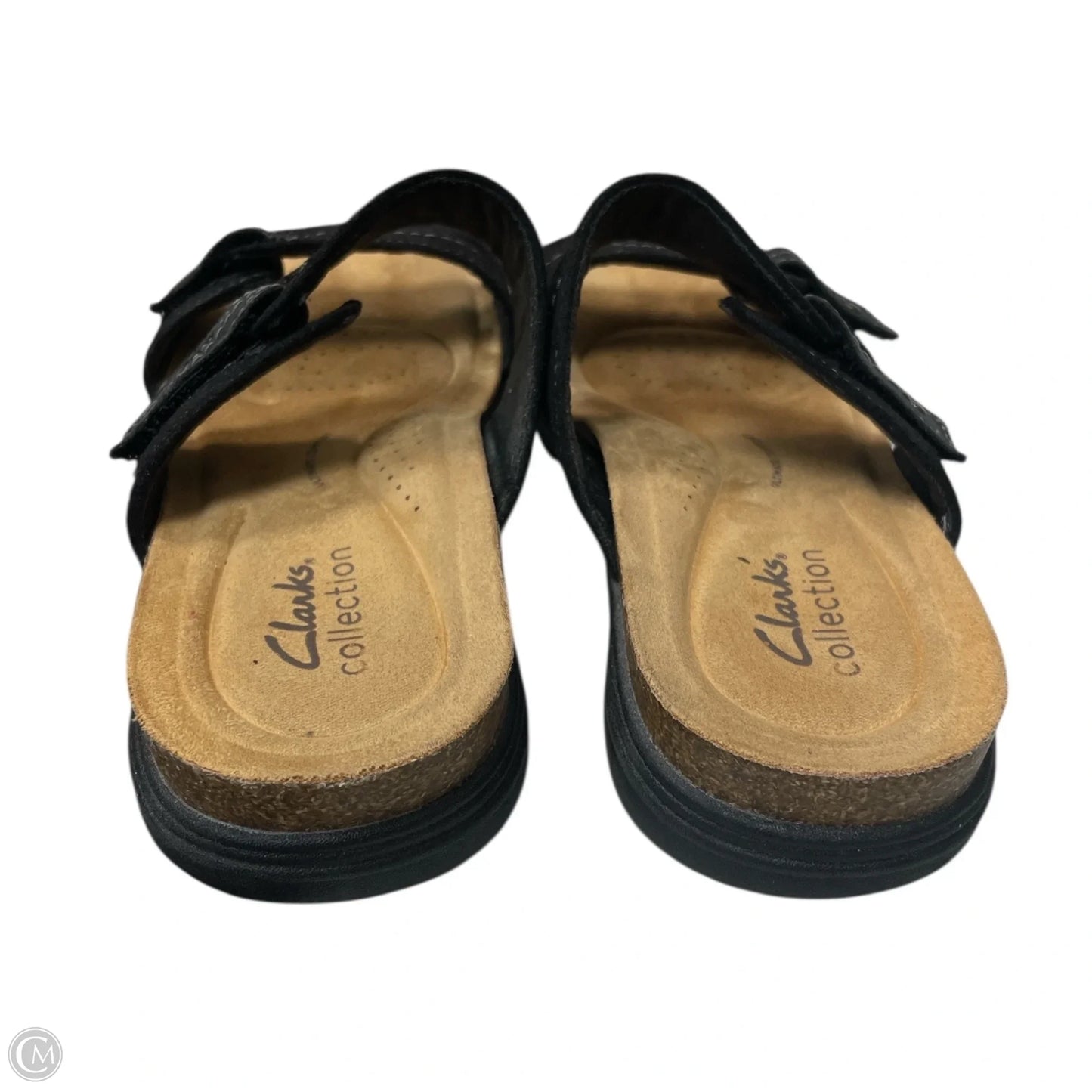 Sandals Flats By Clarks In Black, Size: 7.5