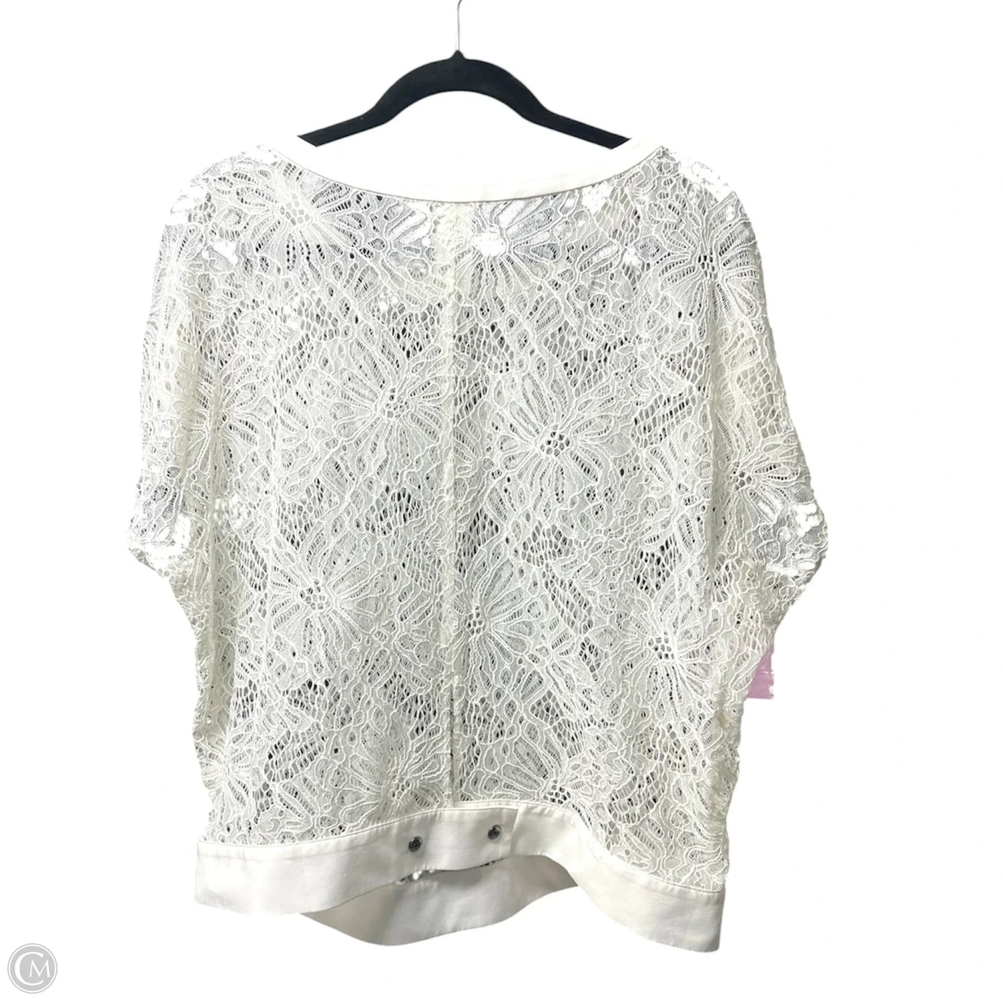 Top Short Sleeve By Cabi In White, Size: M