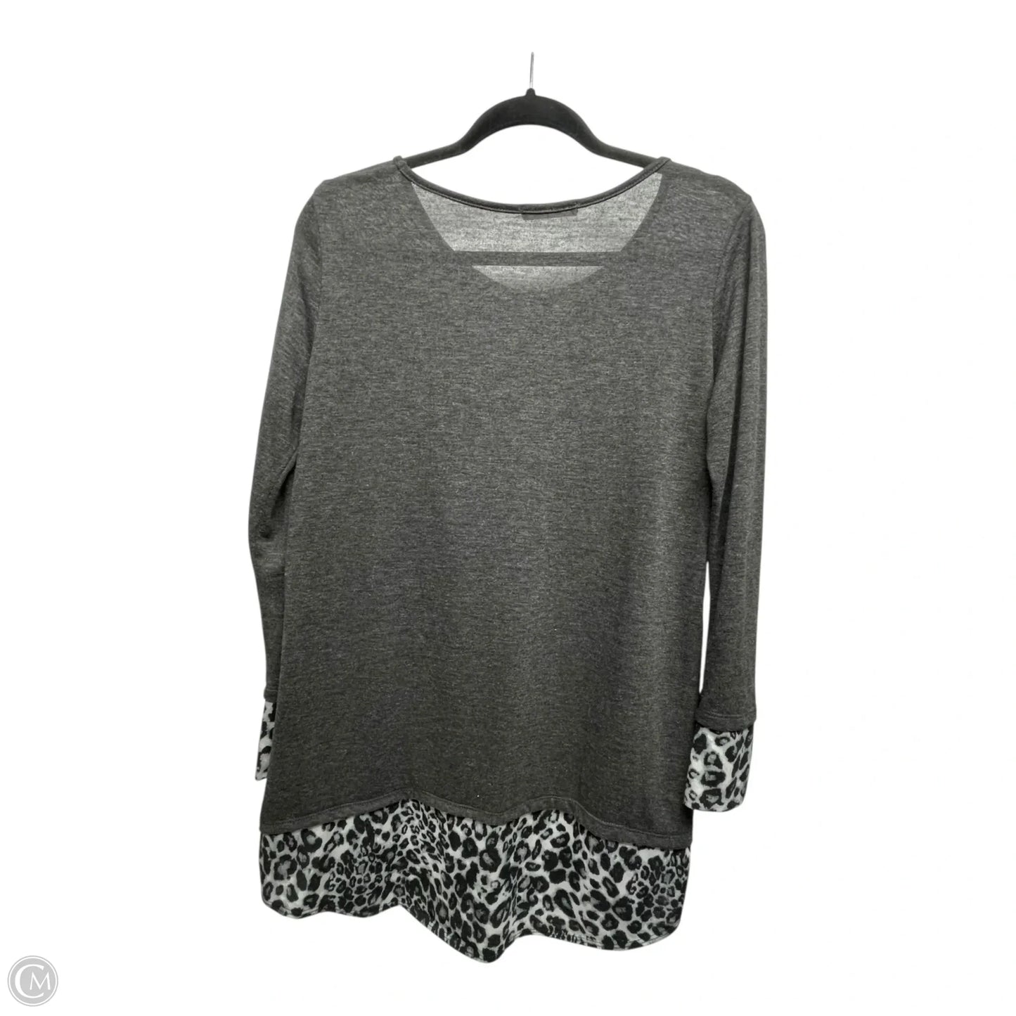 Top Long Sleeve By Reborn J In Animal Print, Size: M