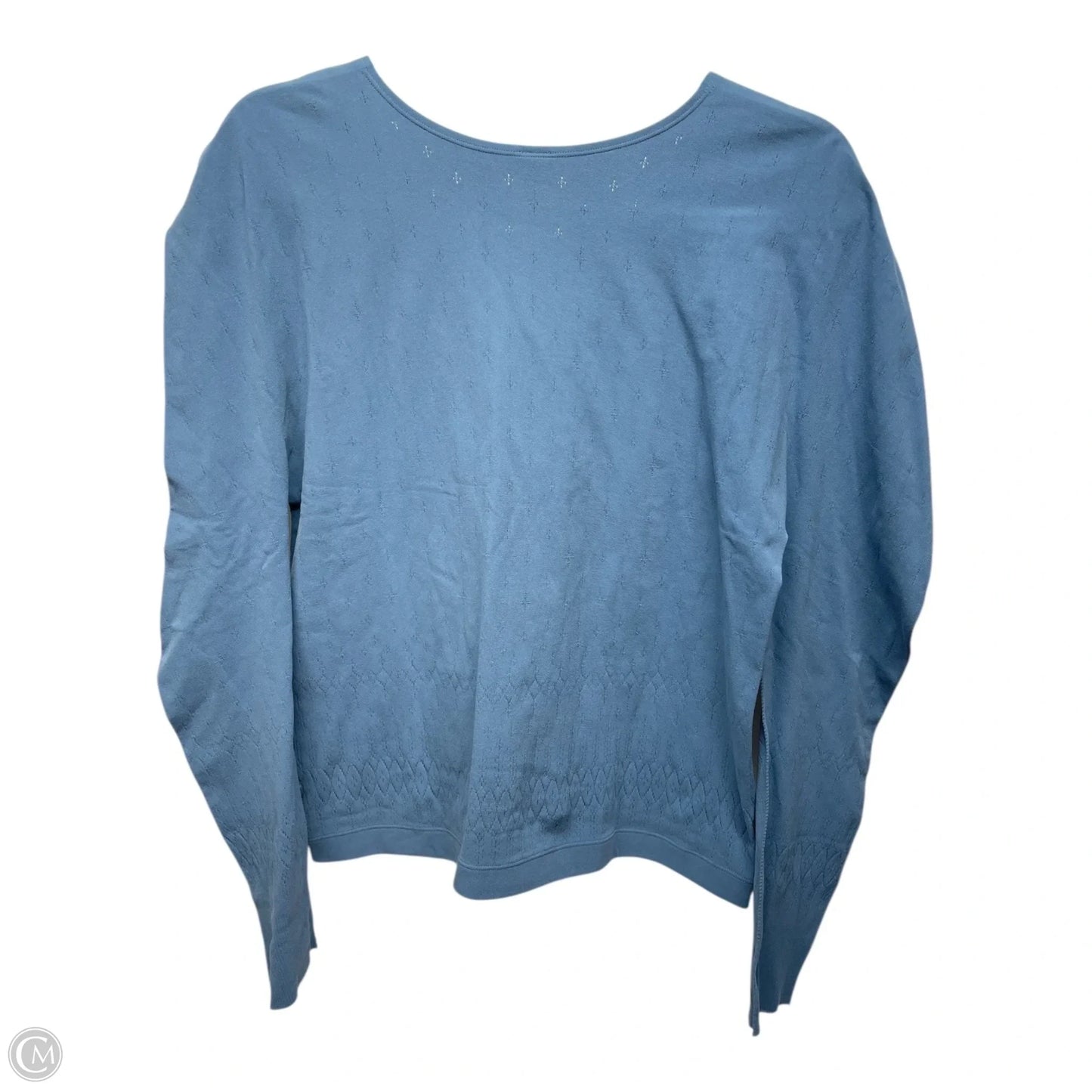 Athletic Top Long Sleeve Crewneck By Fabletics In Blue, Size: 3x