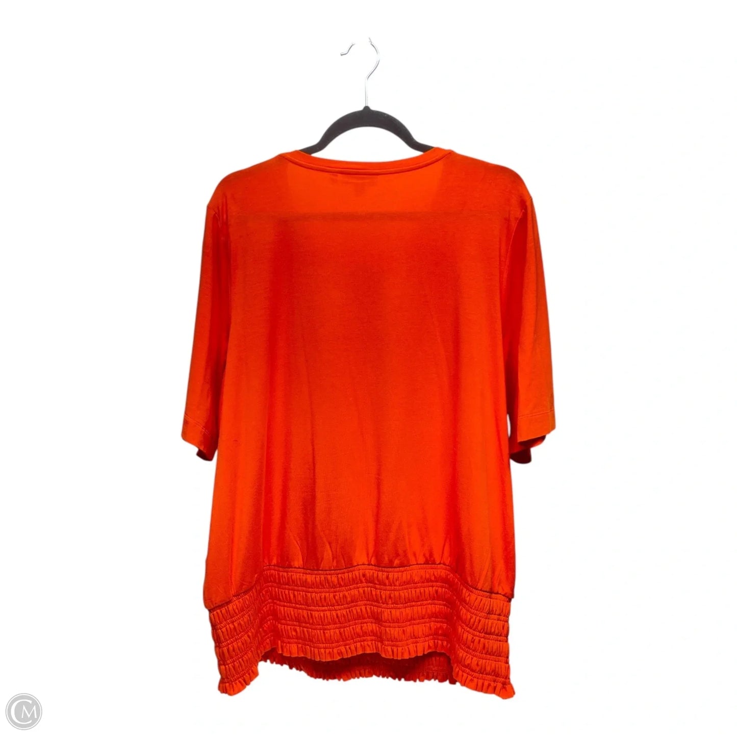 Top Short Sleeve By Chicos In Orange, Size: Xl