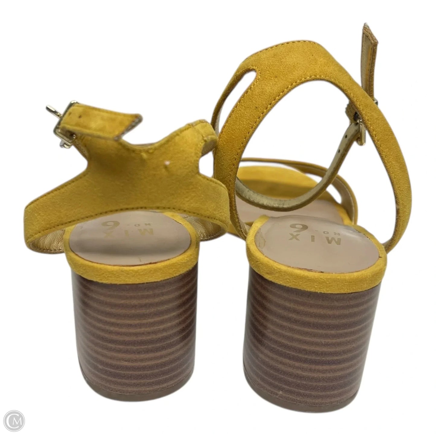 Shoes Heels Block By Mix No 6 In Yellow, Size: 8.5