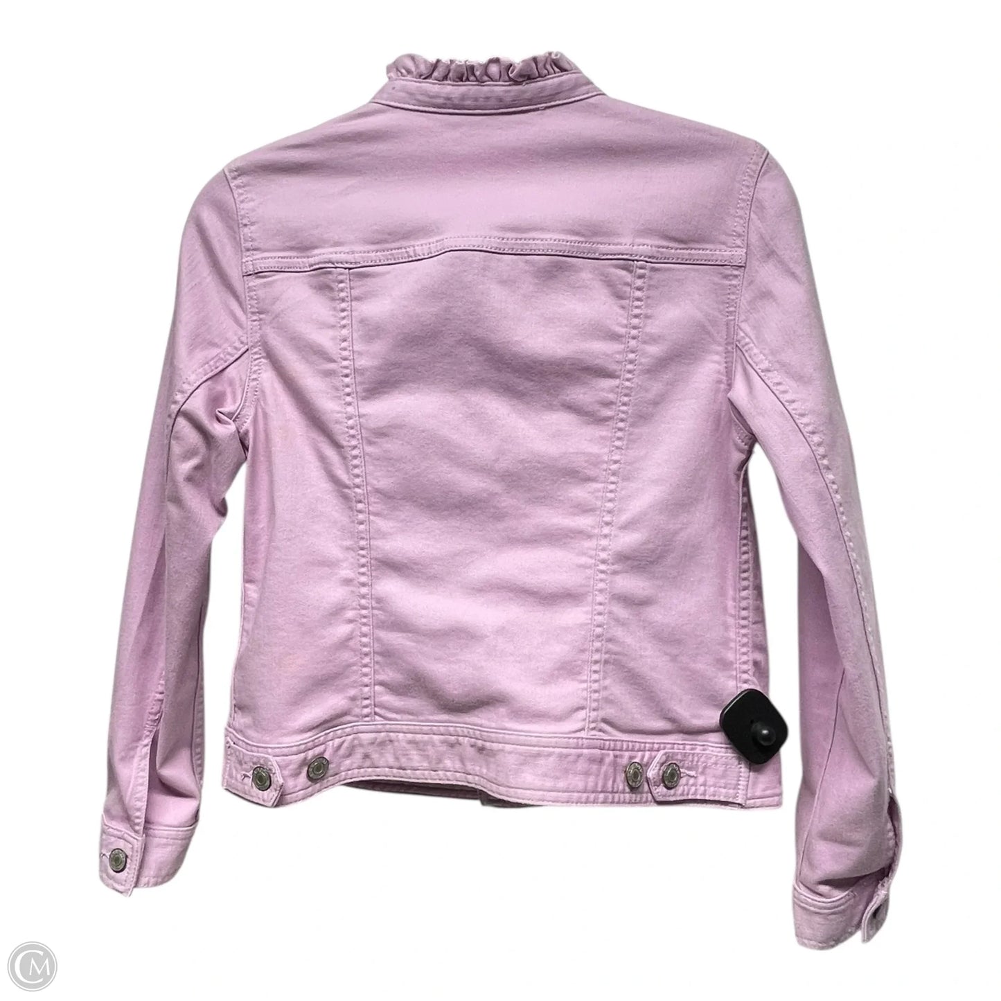 Jacket Denim By Talbots In Pink, Size: Sp