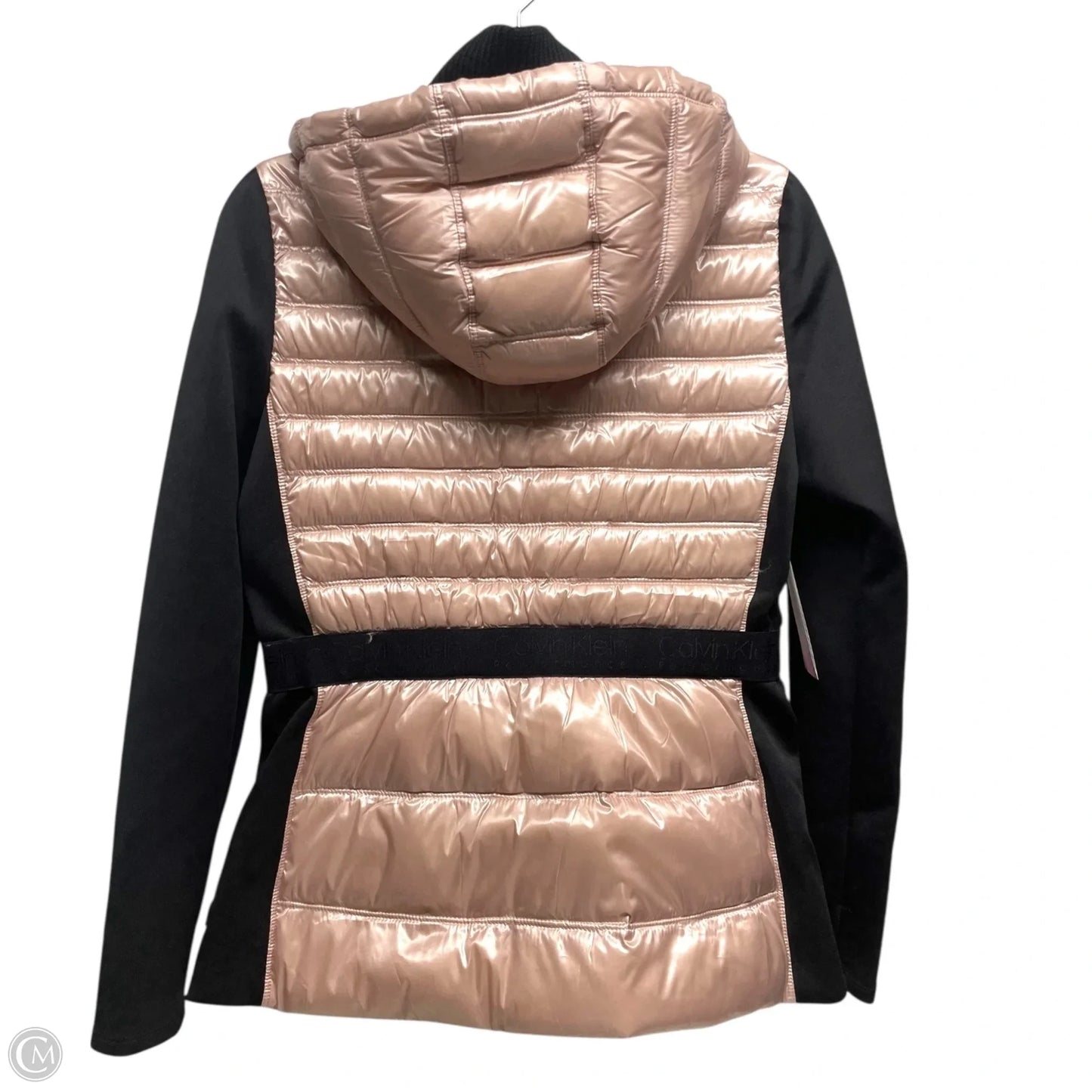 Jacket Puffer & Quilted By Calvin Klein Performance In Black & Pink, Size: Sp