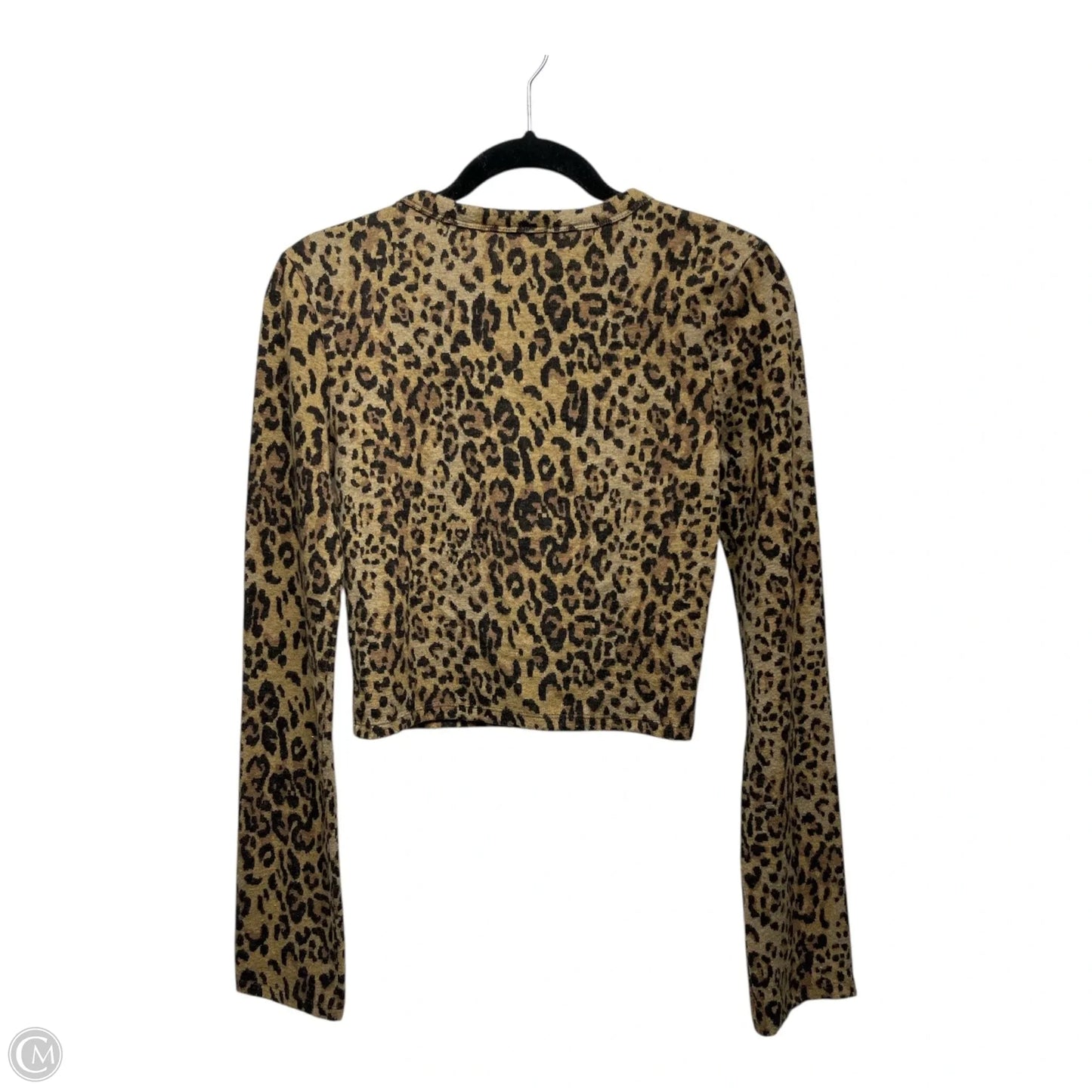 Top Long Sleeve By Zara In Animal Print, Size: S