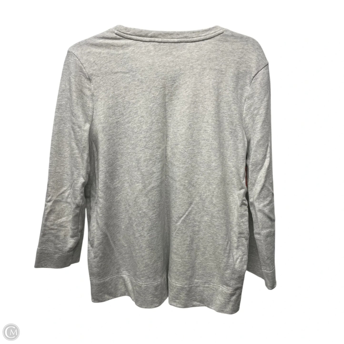 Sweatshirt Crewneck By Loft In Grey, Size: M