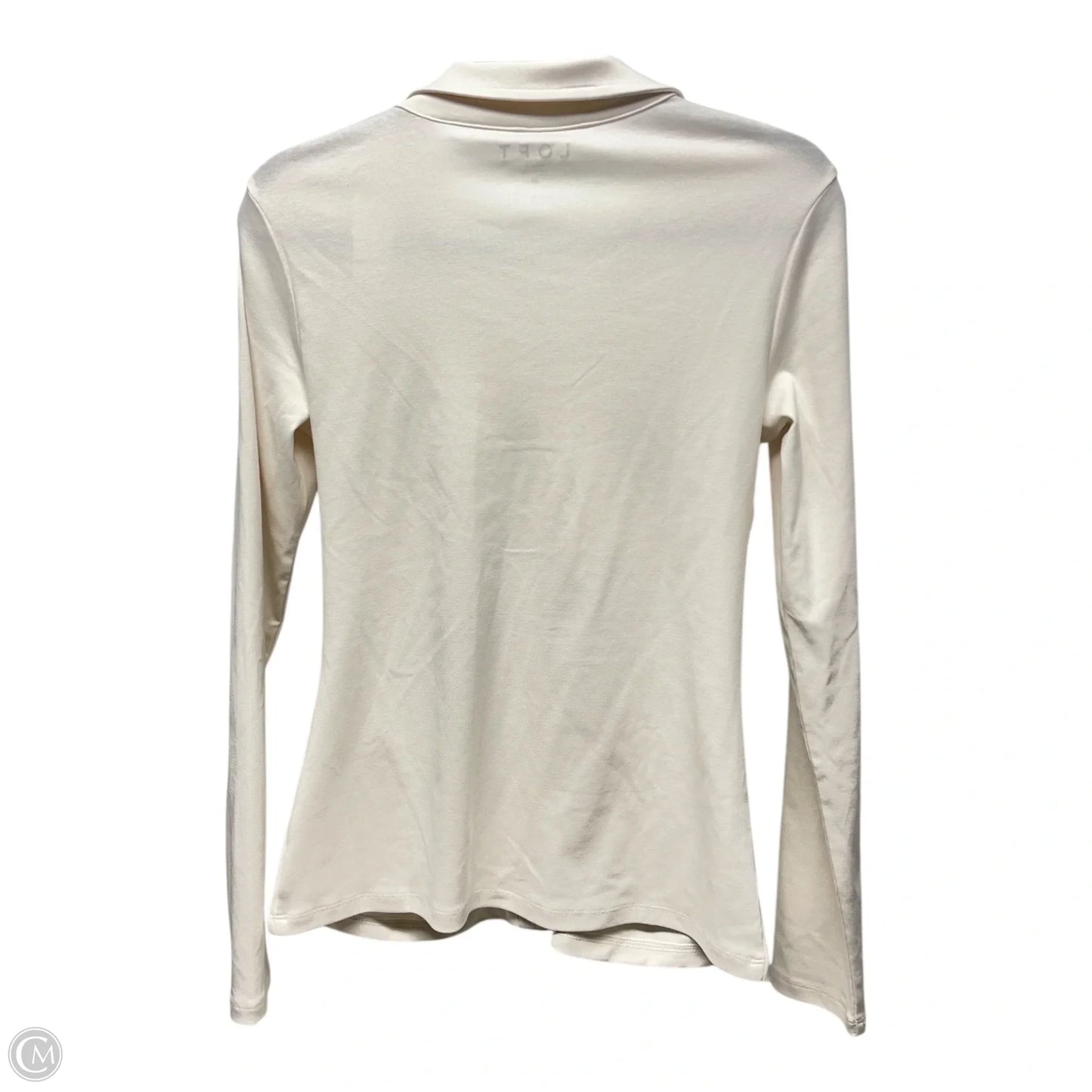 Top Long Sleeve By Loft In Ivory, Size: M