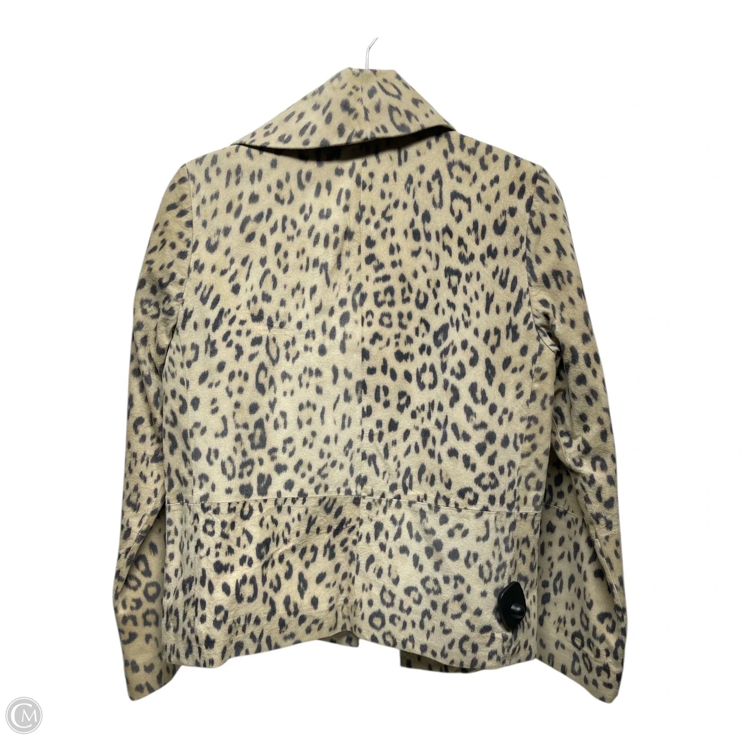 Jacket Leather By Chicos In Animal Print, Size: S