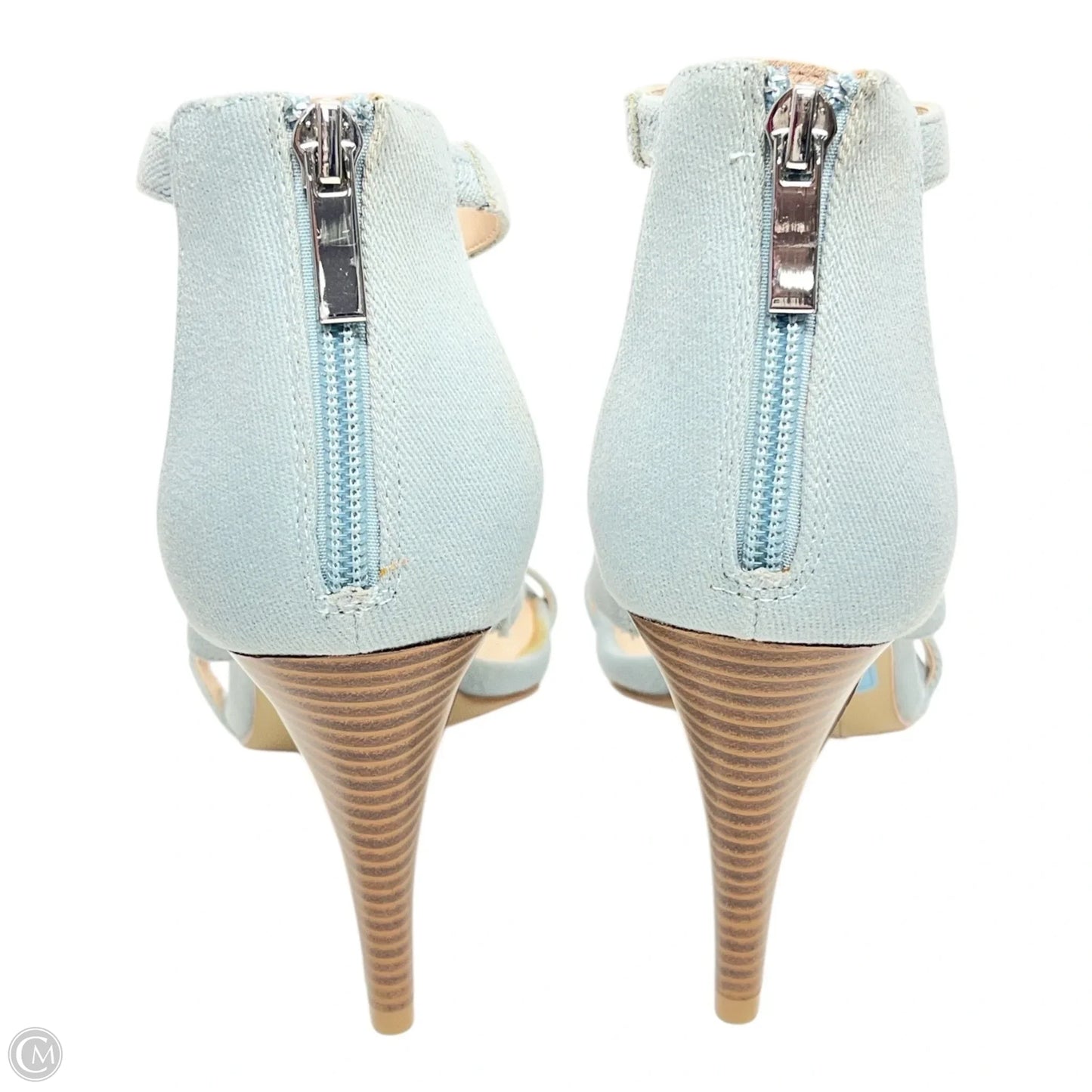 Shoes Heels Stiletto By Kelly And Katie In Blue Denim, Size: 7