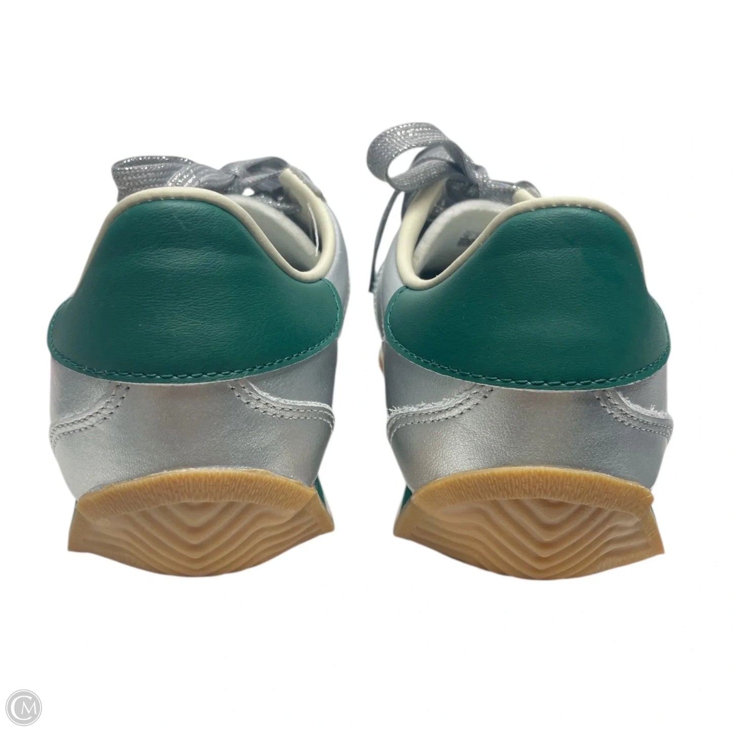 Shoes Sneakers By Adidas In Green & Silver, Size: 9