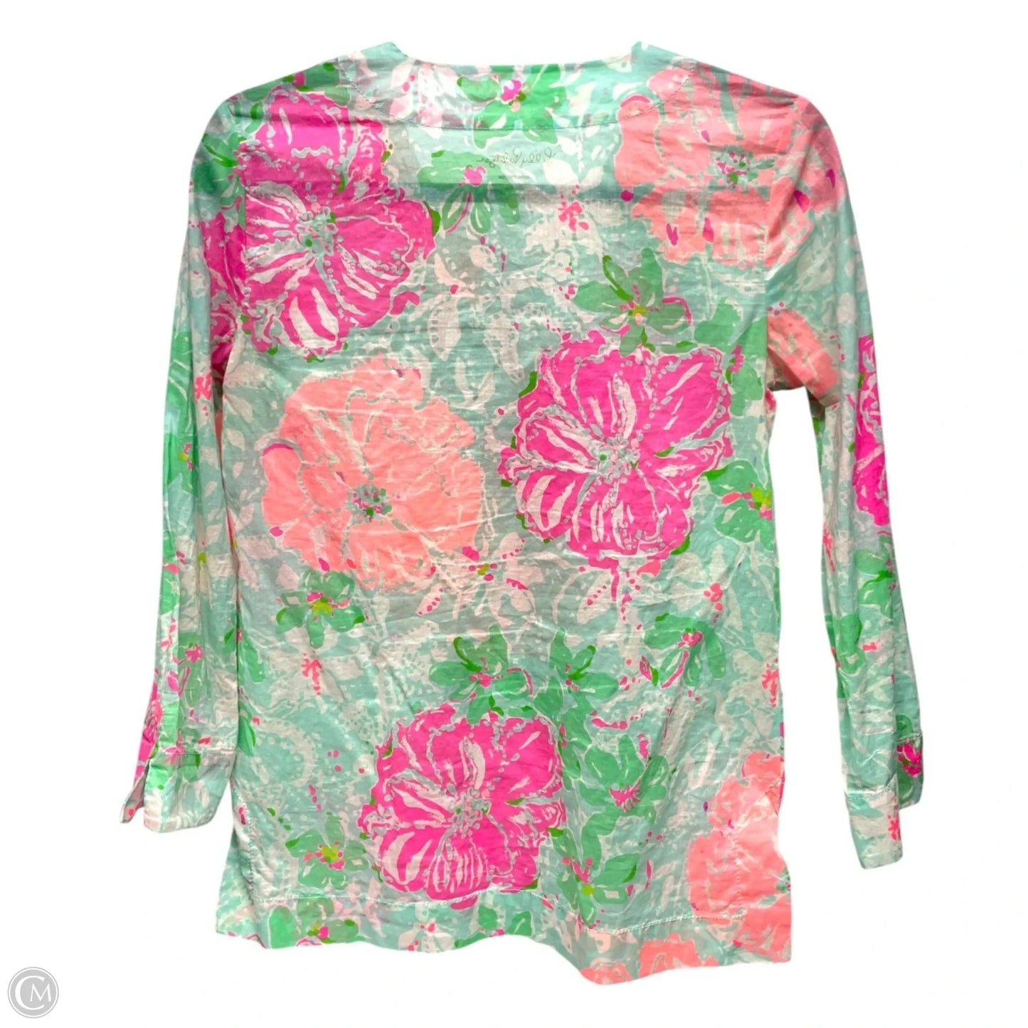 Top Long Sleeve Designer By Lilly Pulitzer In Floral Print, Size: Xs
