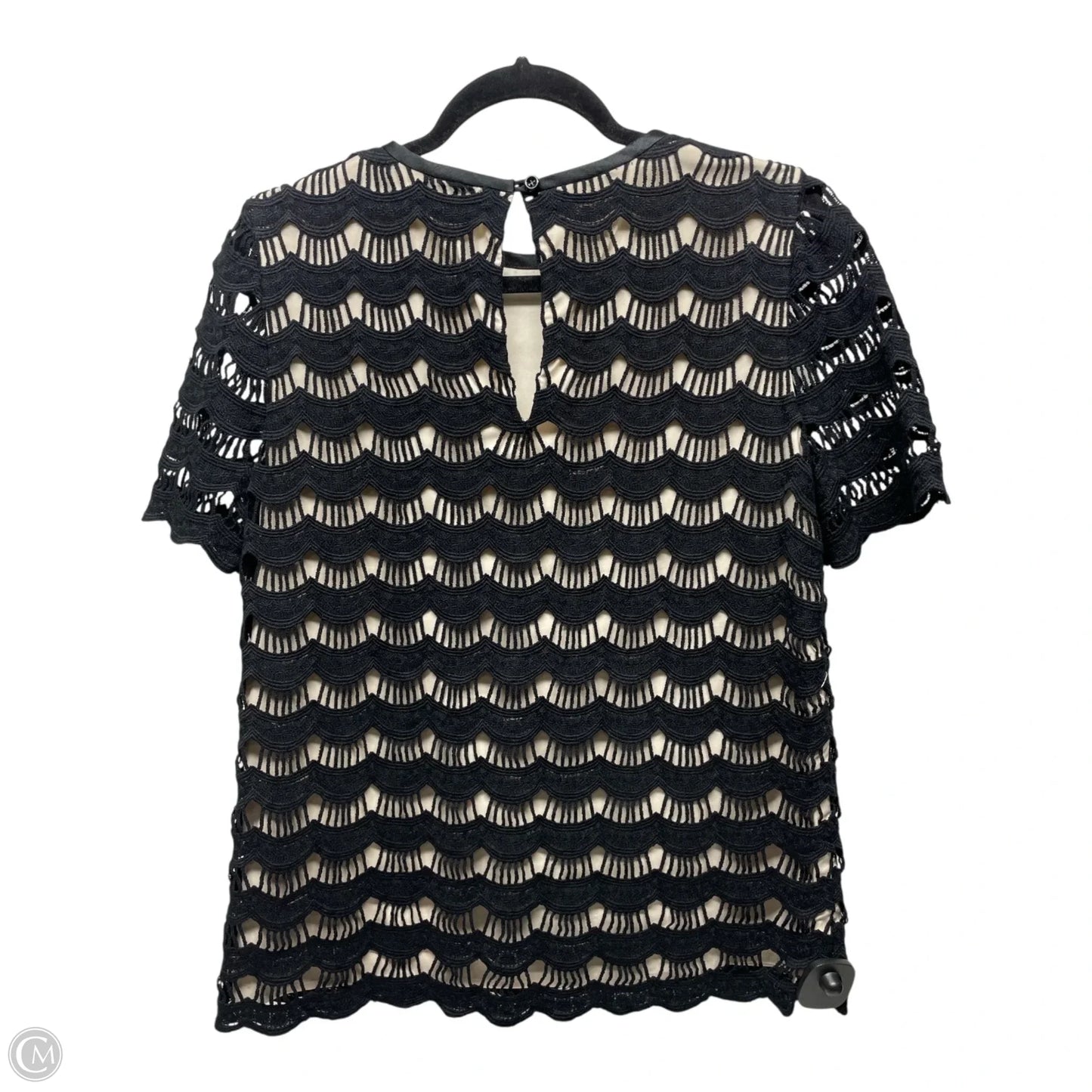 Blouse Designer By Kate Spade In Black & Cream, Size: S