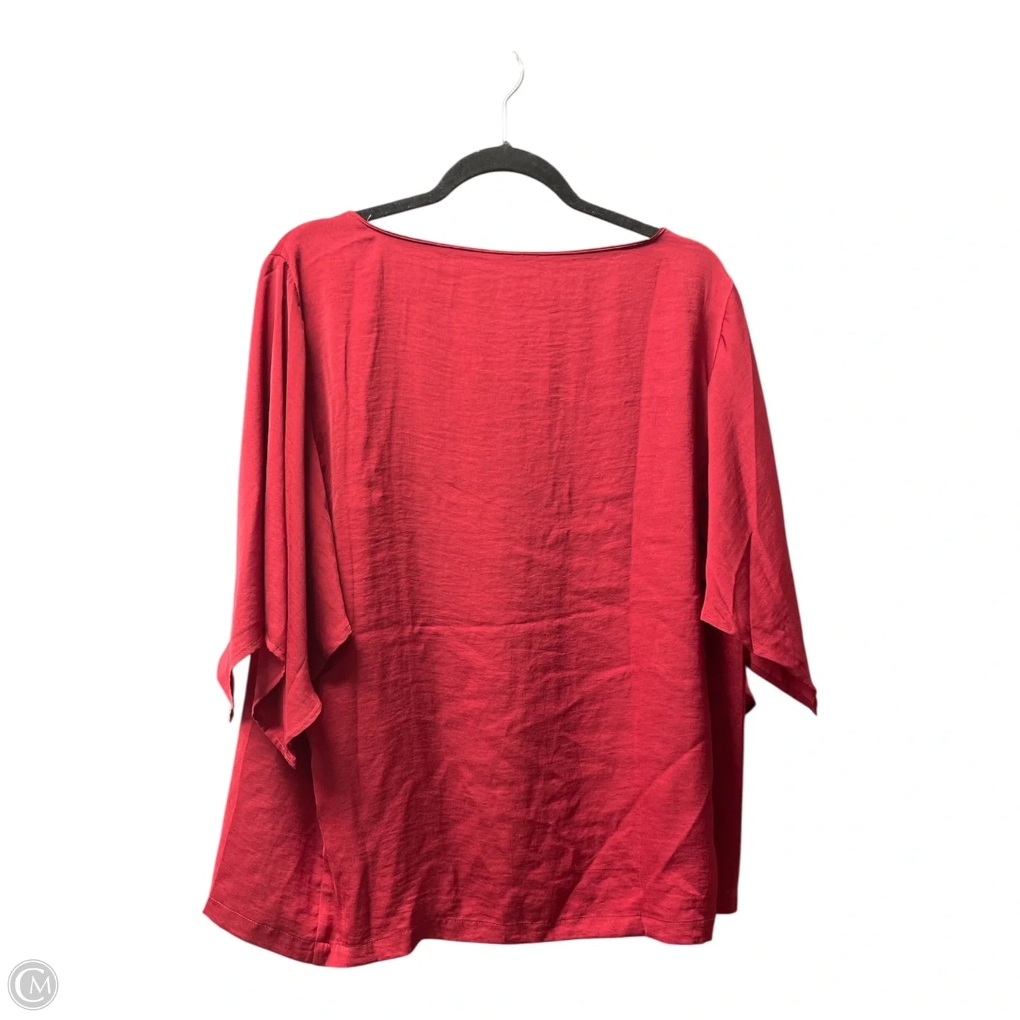 Blouse 3/4 Sleeve By Chicos In Red, Size: L