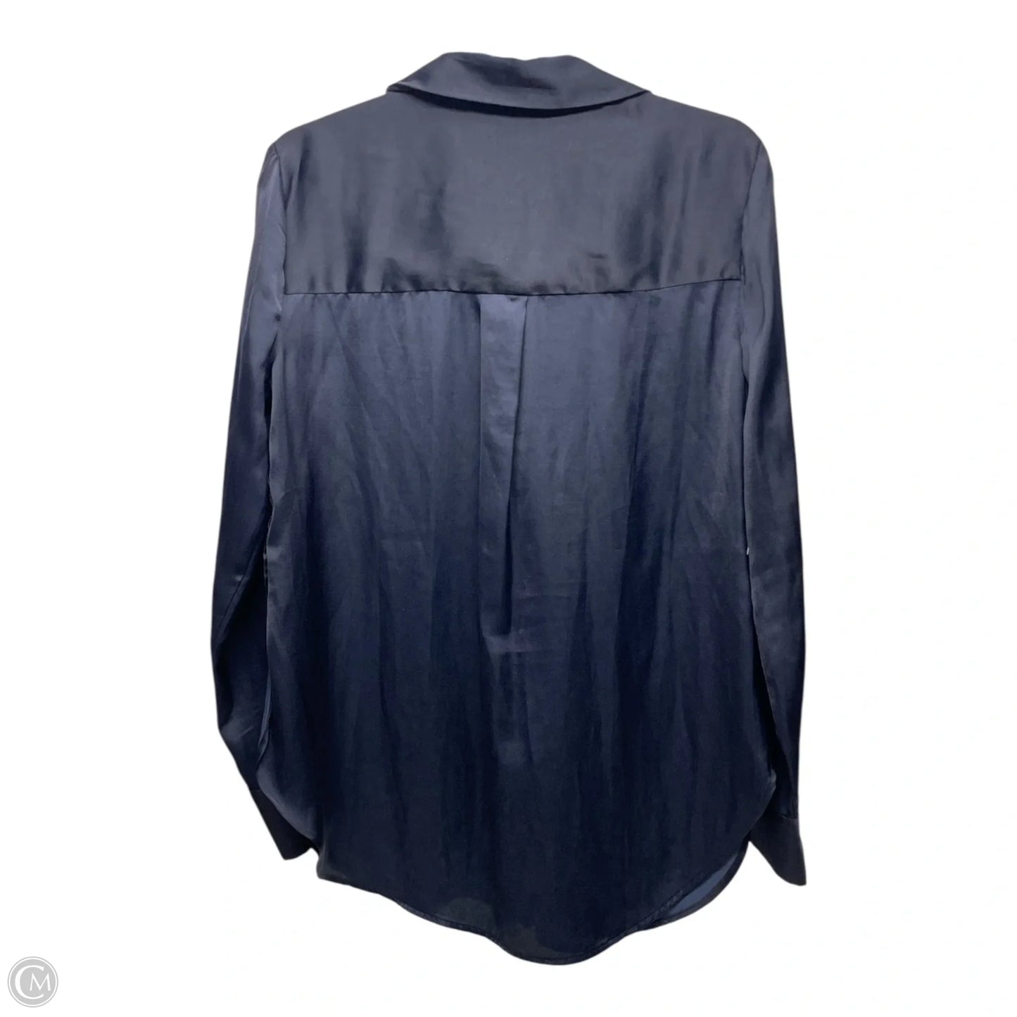 Blouse Long Sleeve By Express In Navy, Size: Sp