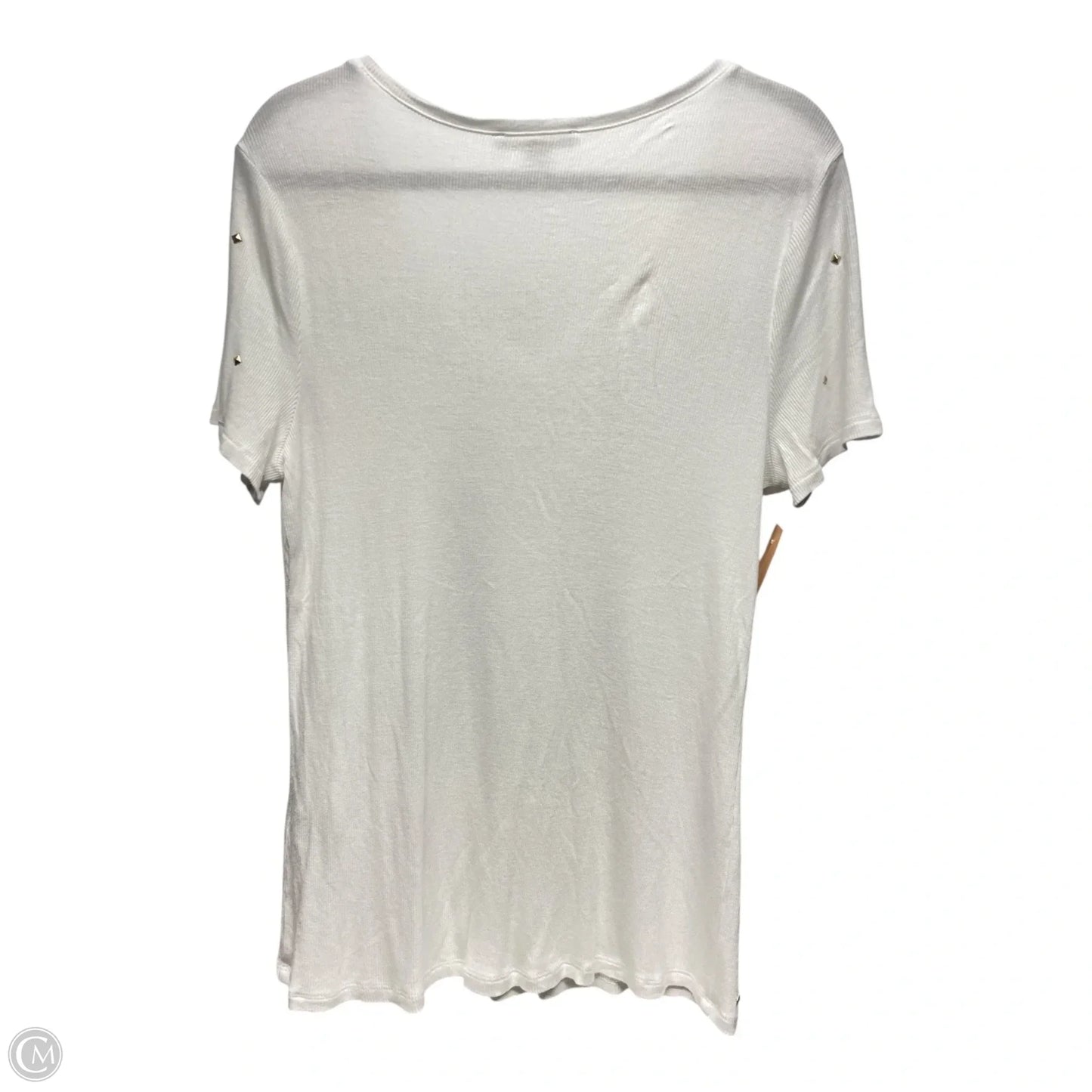 Top Short Sleeve By Inc In Gold & White, Size: Xl