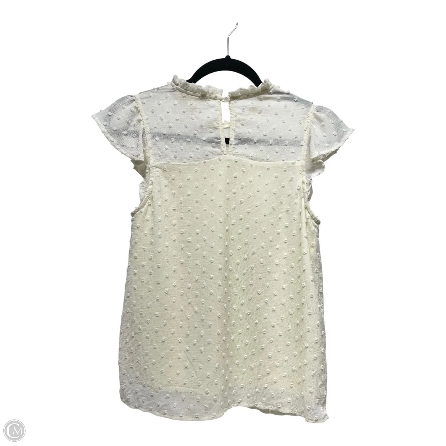 Top Short Sleeve By Monteau In Cream, Size: S
