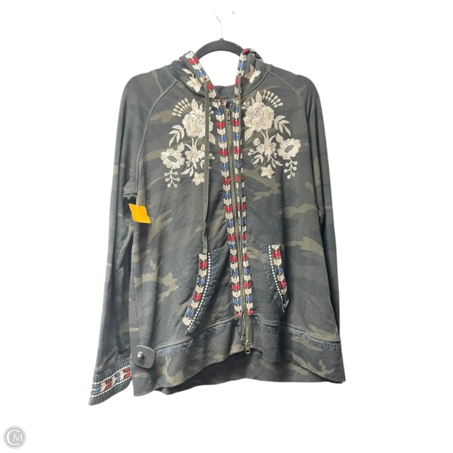 Jacket Designer By Johnny Was In Floral Print, Size: L
