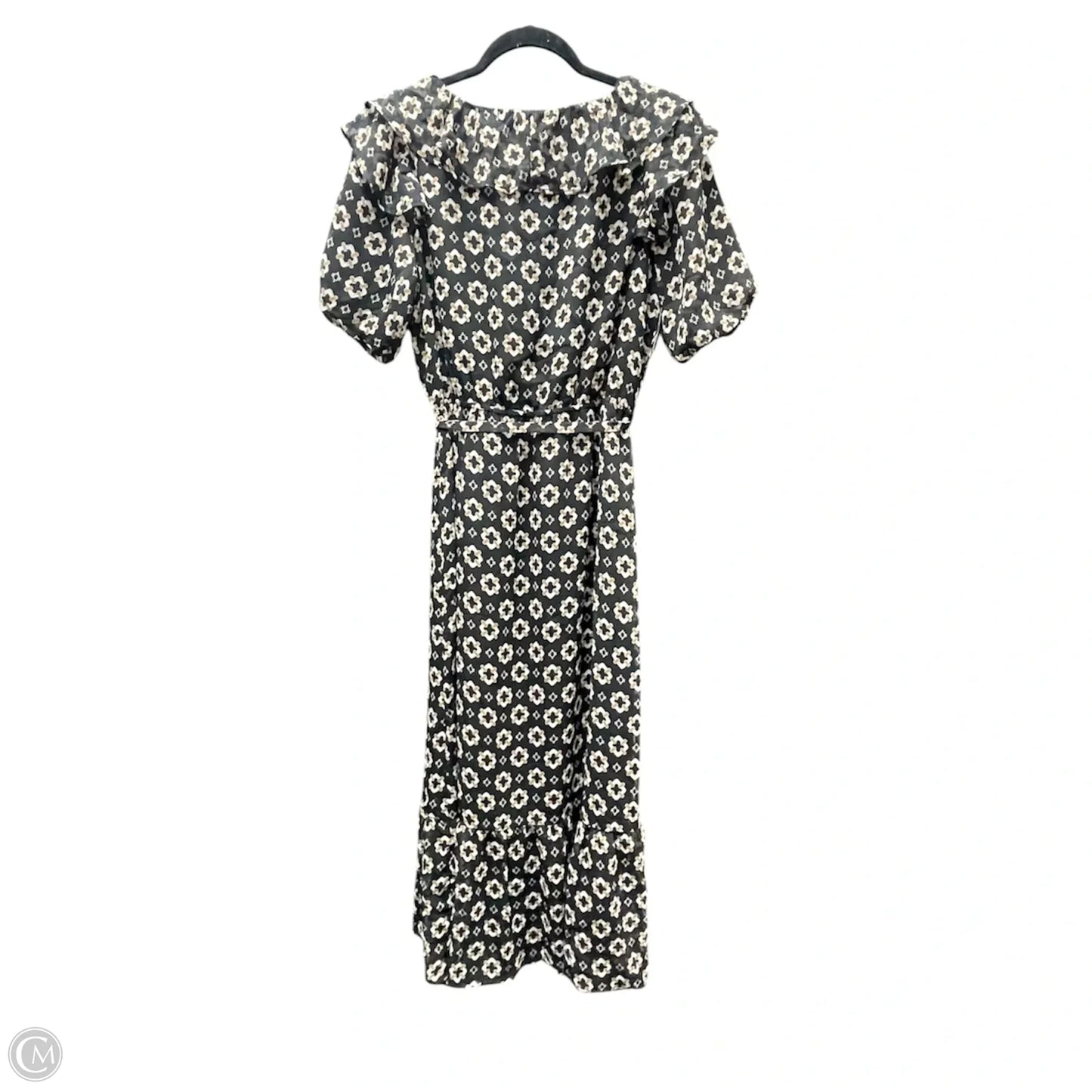 Dress Casual Midi By Loft In Black & Tan, Size: S