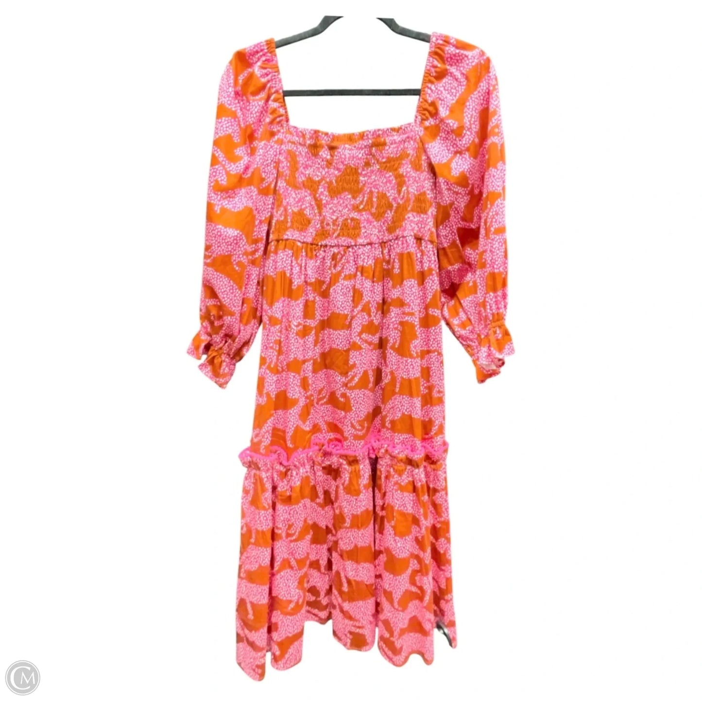 Dress Casual Midi By Crosby In Orange & Pink, Size: S