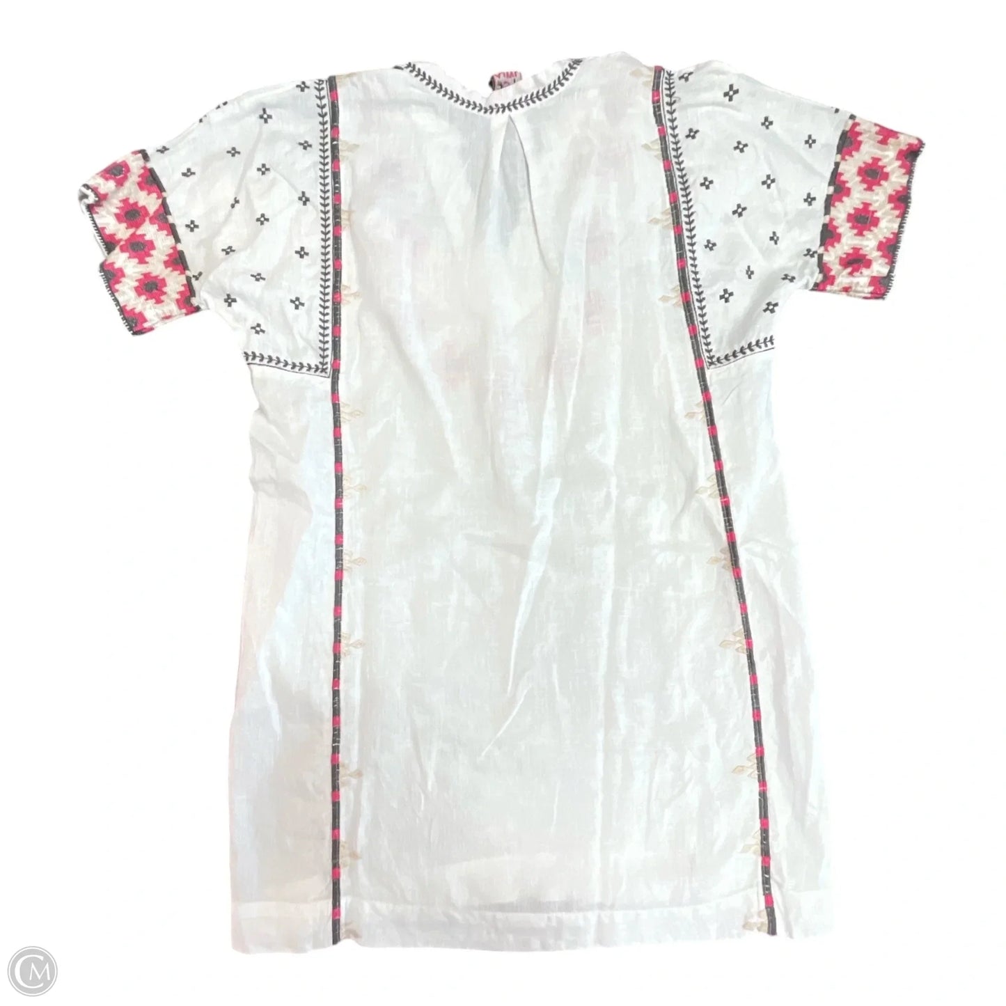 Dress Designer By Johnny Was In Pink & White, Size: L