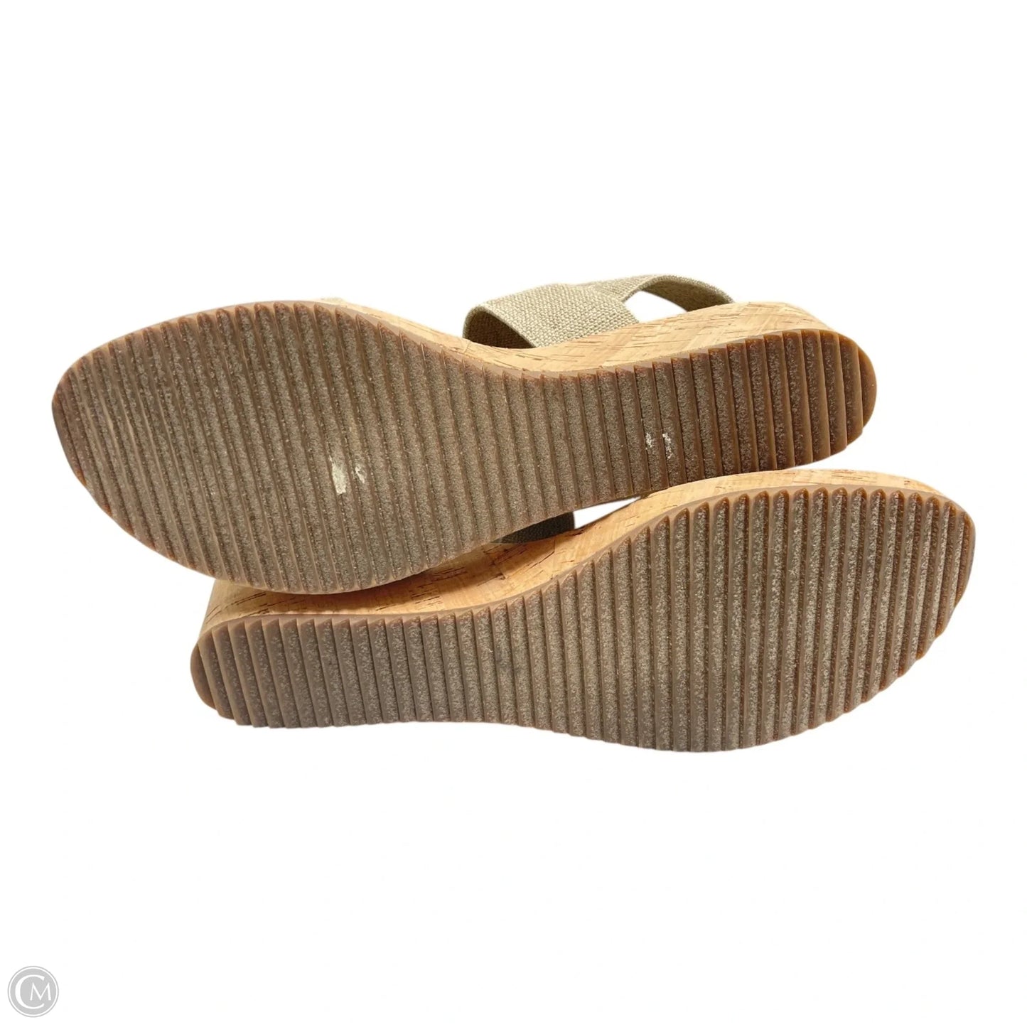 Sandals Heels Wedge By Vaneli In Tan, Size: 10