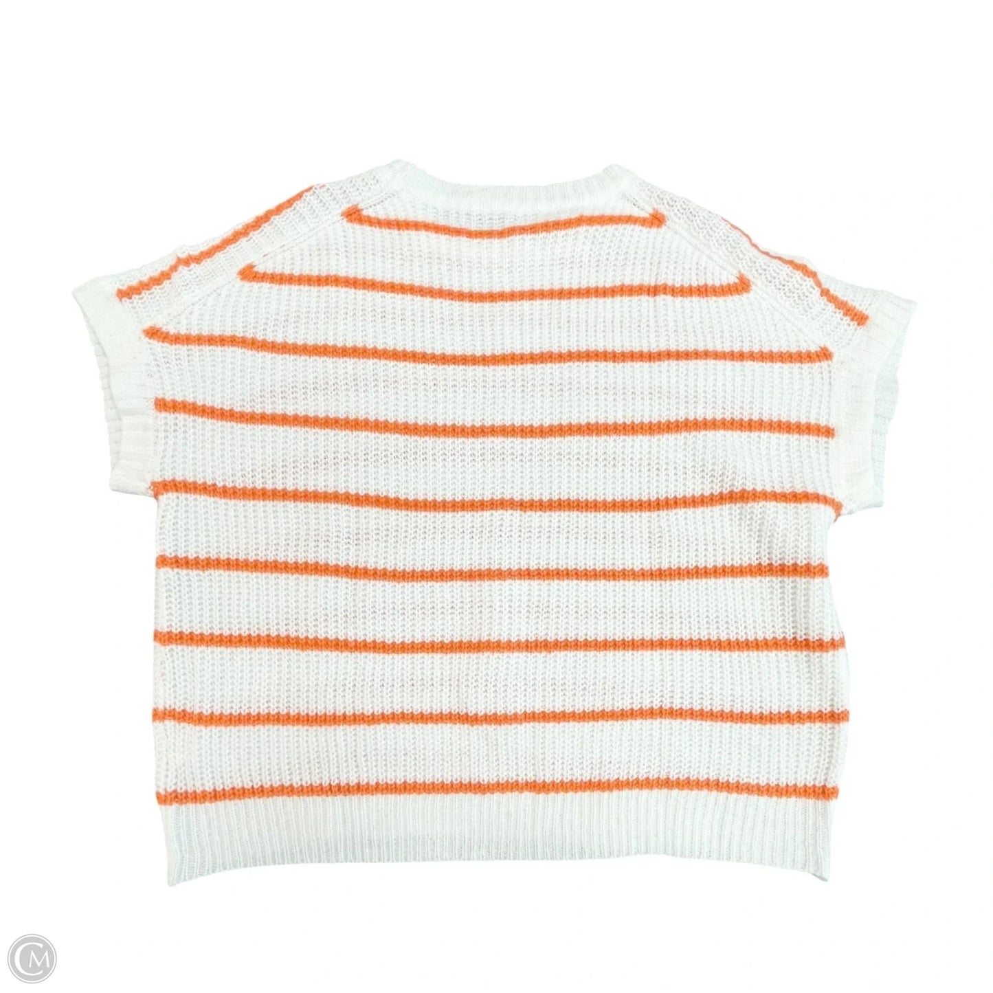 Sweater Short Sleeve By Clothes Mentor In Striped Pattern, Size: M