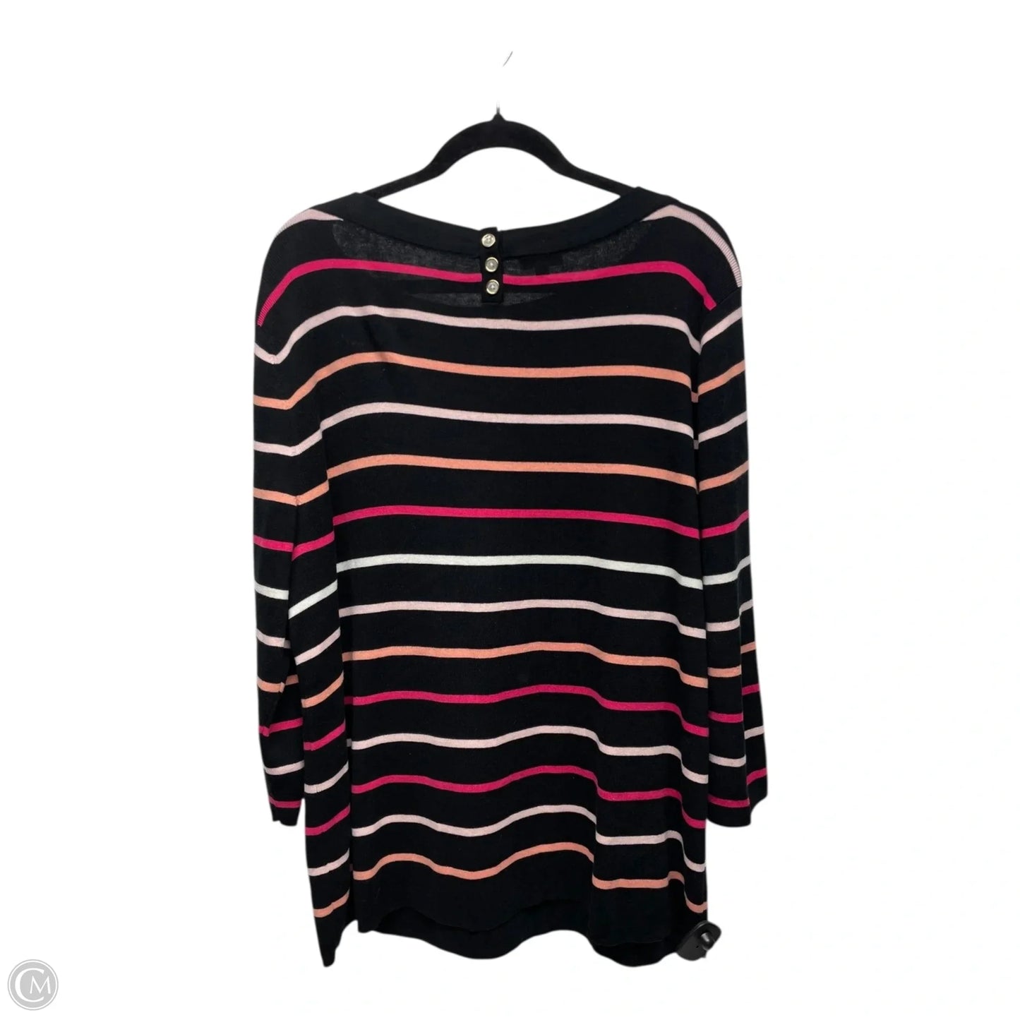 Sweater By Talbots In Striped Pattern, Size: 3x