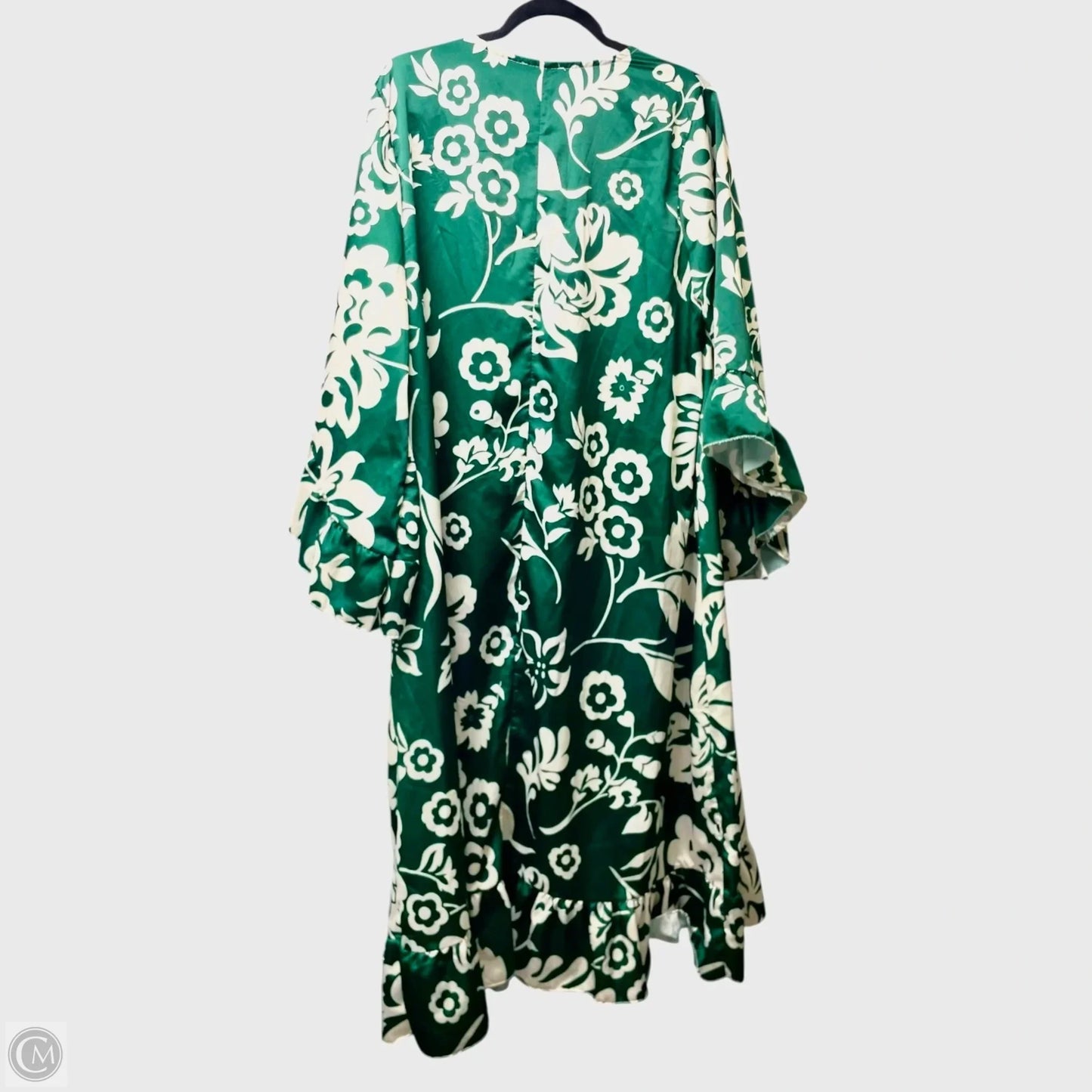 Dress Casual Midi By WALEXITA DESIGN In Green & White, Size: 1x