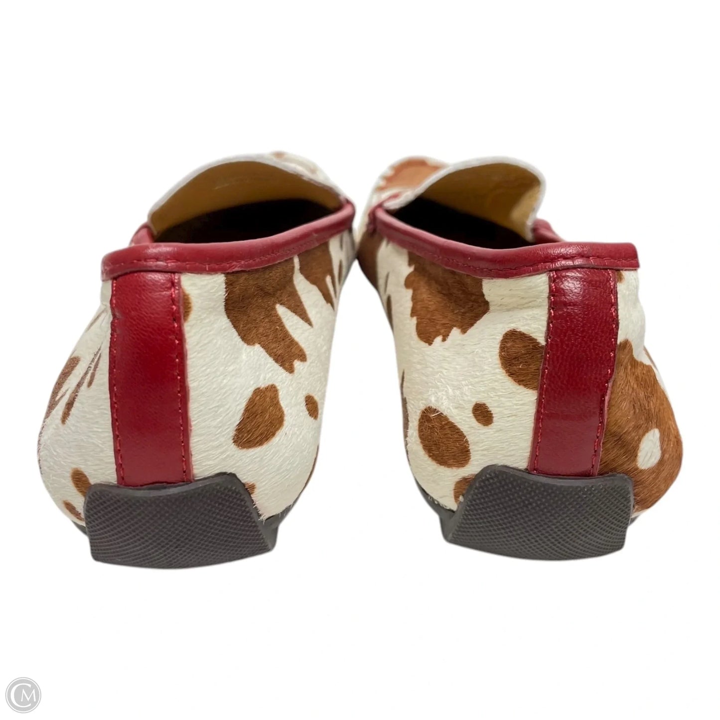 Shoes Flats By Vaneli In Brown & White, Size: 7.5