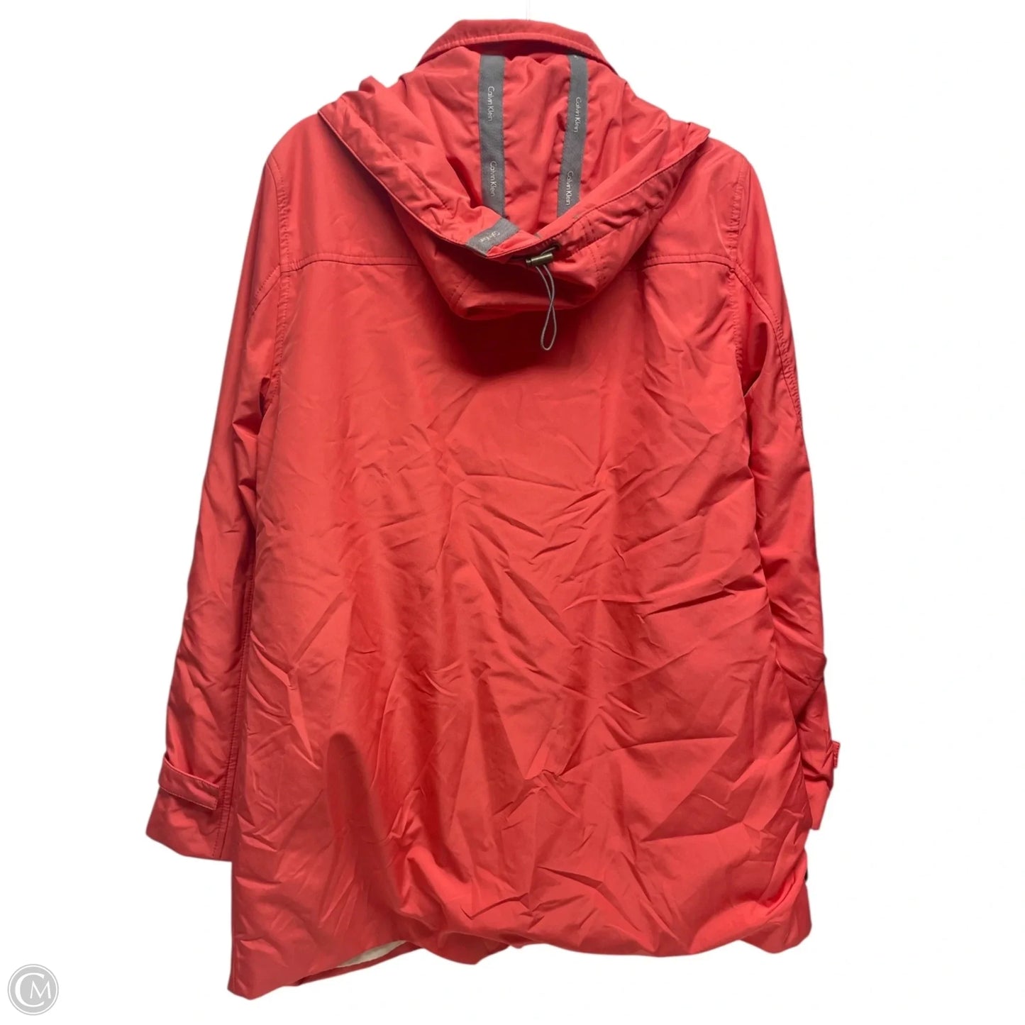 Jacket Windbreaker By Calvin Klein In Orange, Size: L