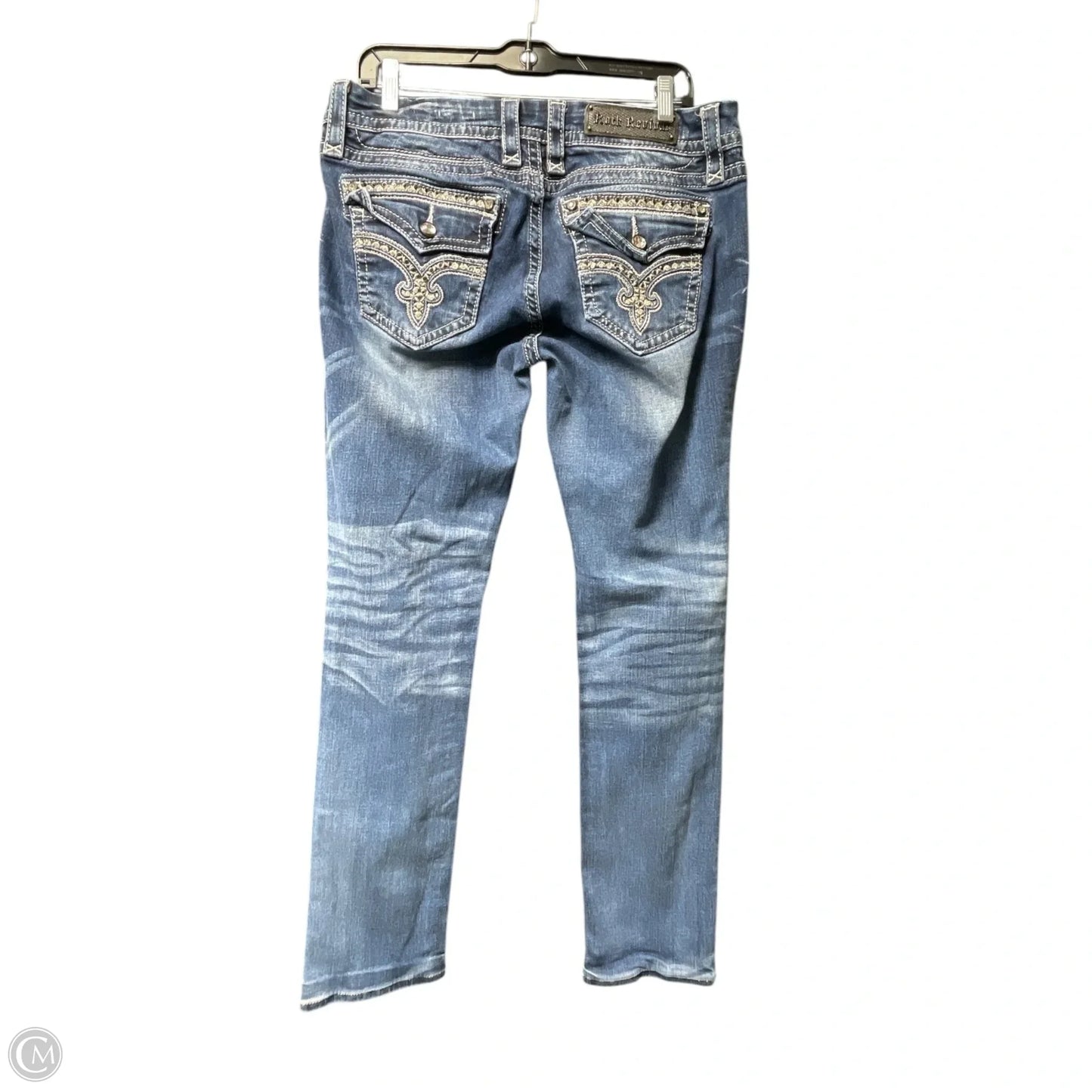 Jeans Skinny By Rock Revival In Blue, Size: 12