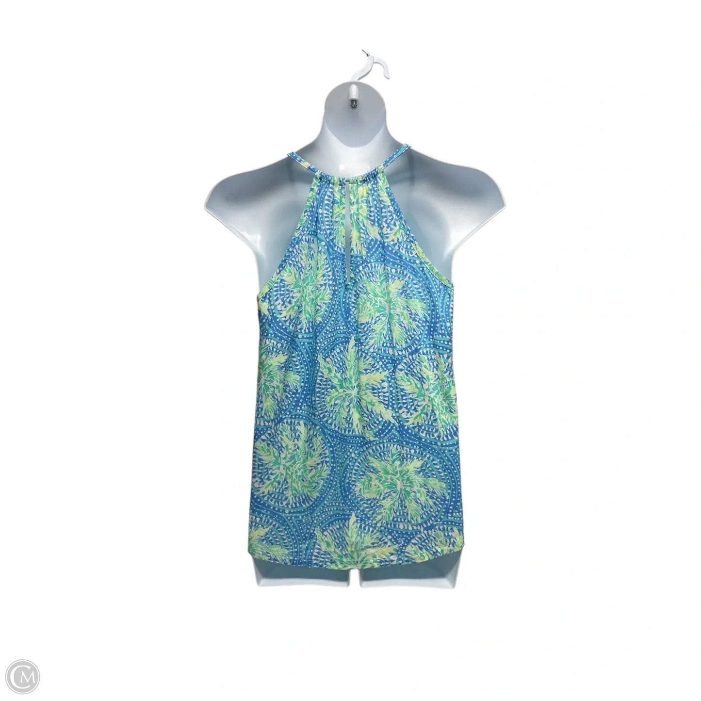 Top Sleeveless Designer By Lilly Pulitzer In Blue & Green, Size: L