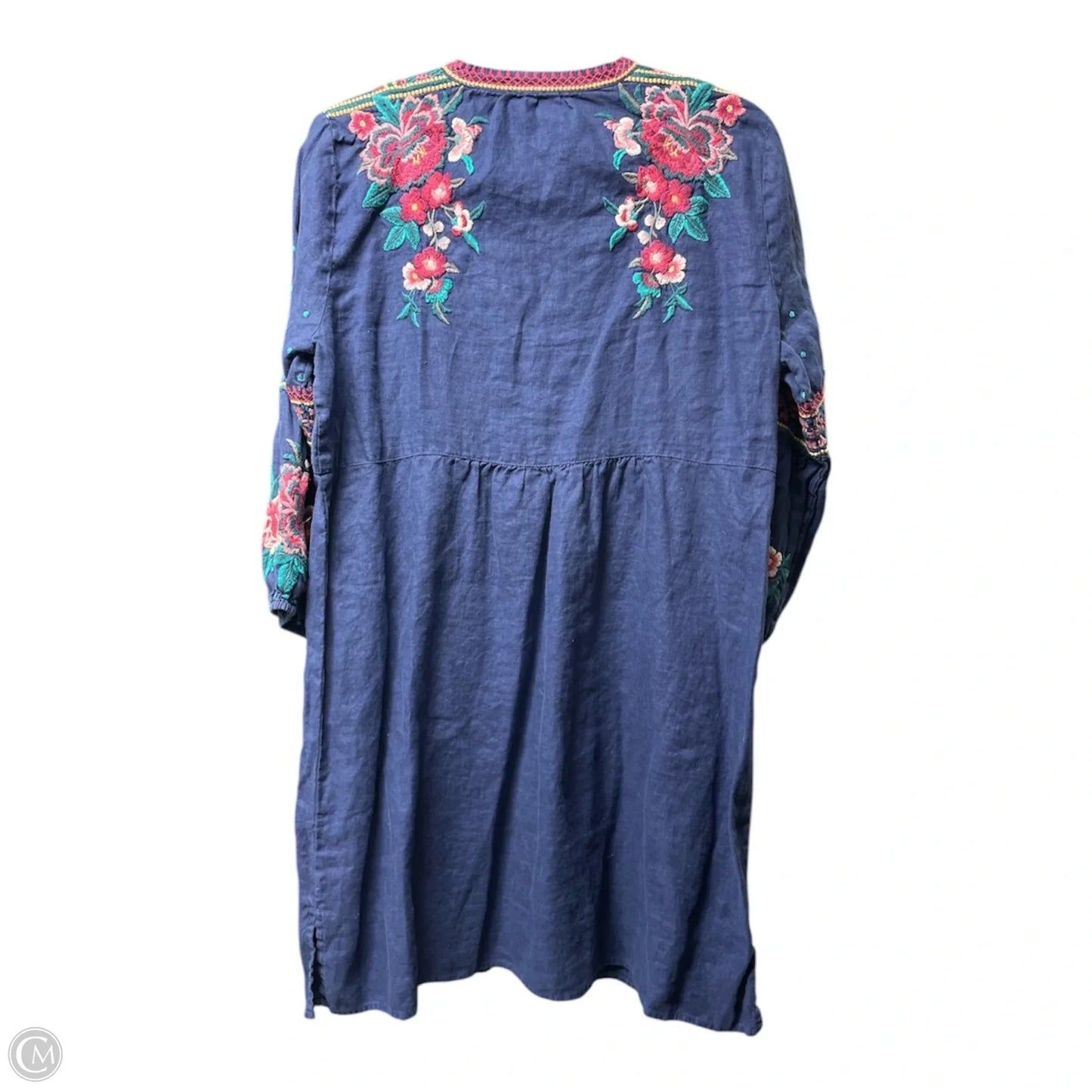 Dress Casual Short By Johnny Was In Blue & Pink, Size: M