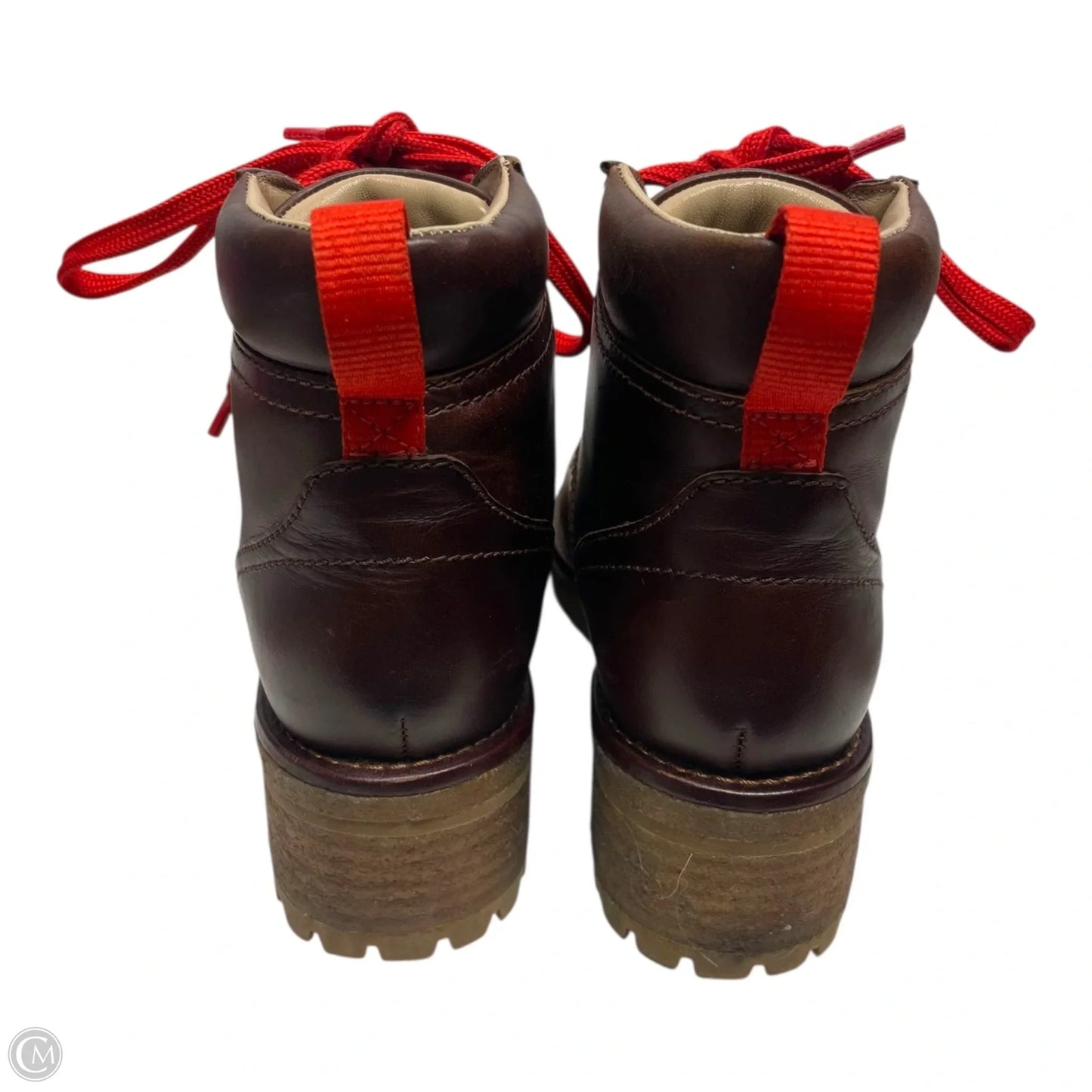 Boots Designer By Tory Burch In Brown & Red, Size: 8.5