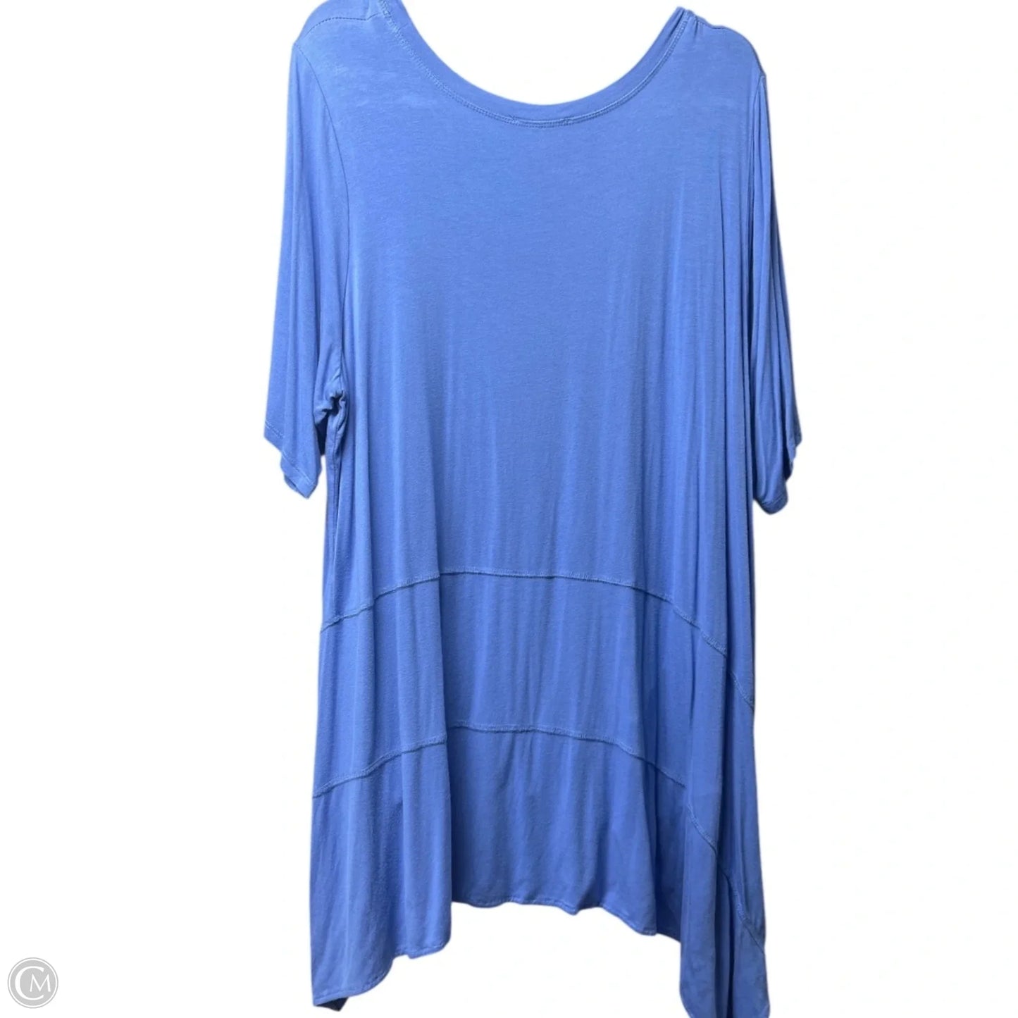 Top Short Sleeve By Cable And Gauge In Blue, Size: 2x